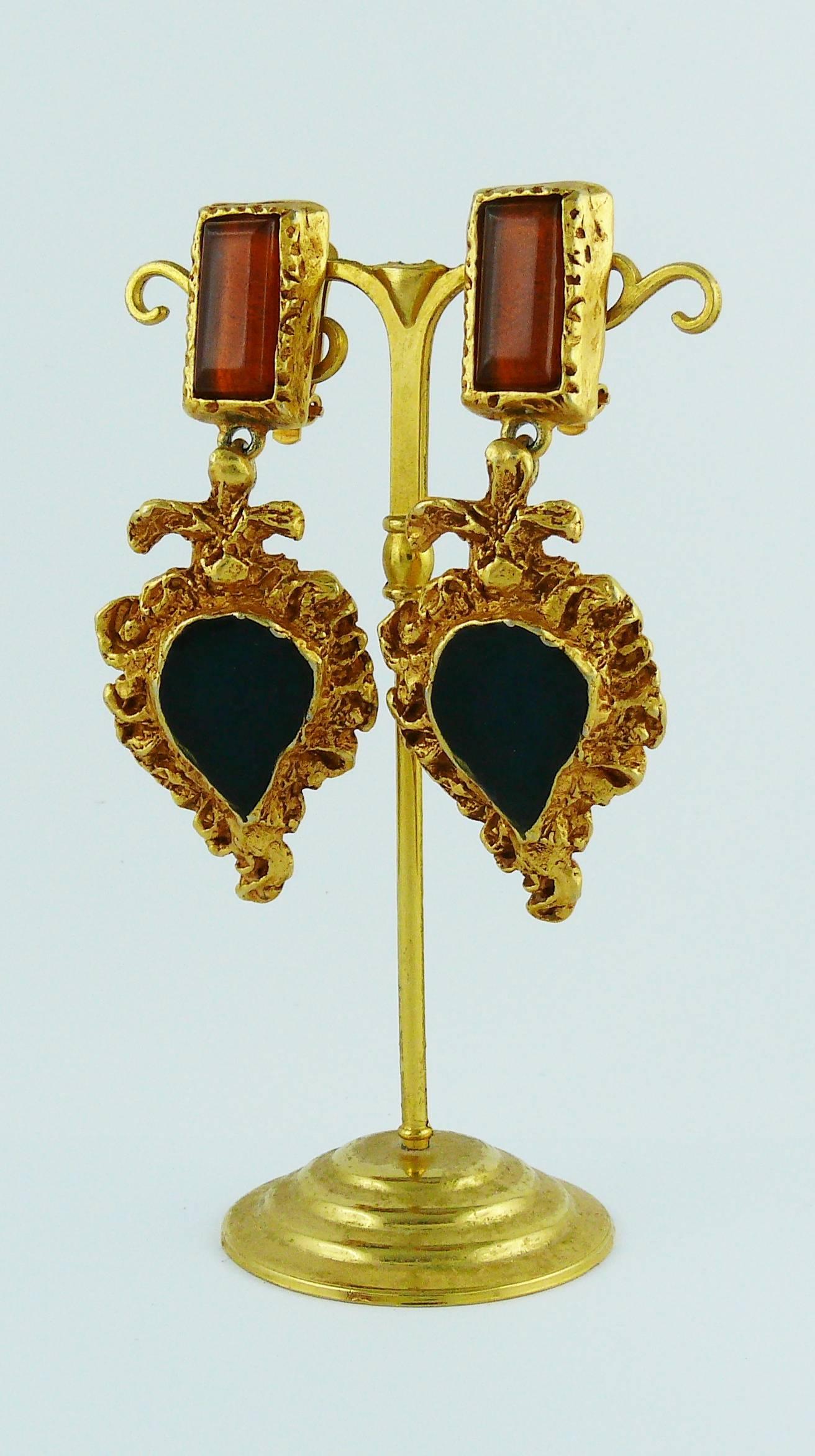 Christian Lacroix Vintage Baroque Dangling Earrings 3