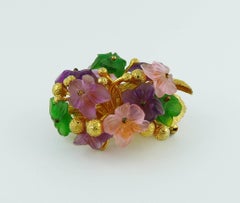 Christian Dior Vintage 1968 Floral Spray Brooch