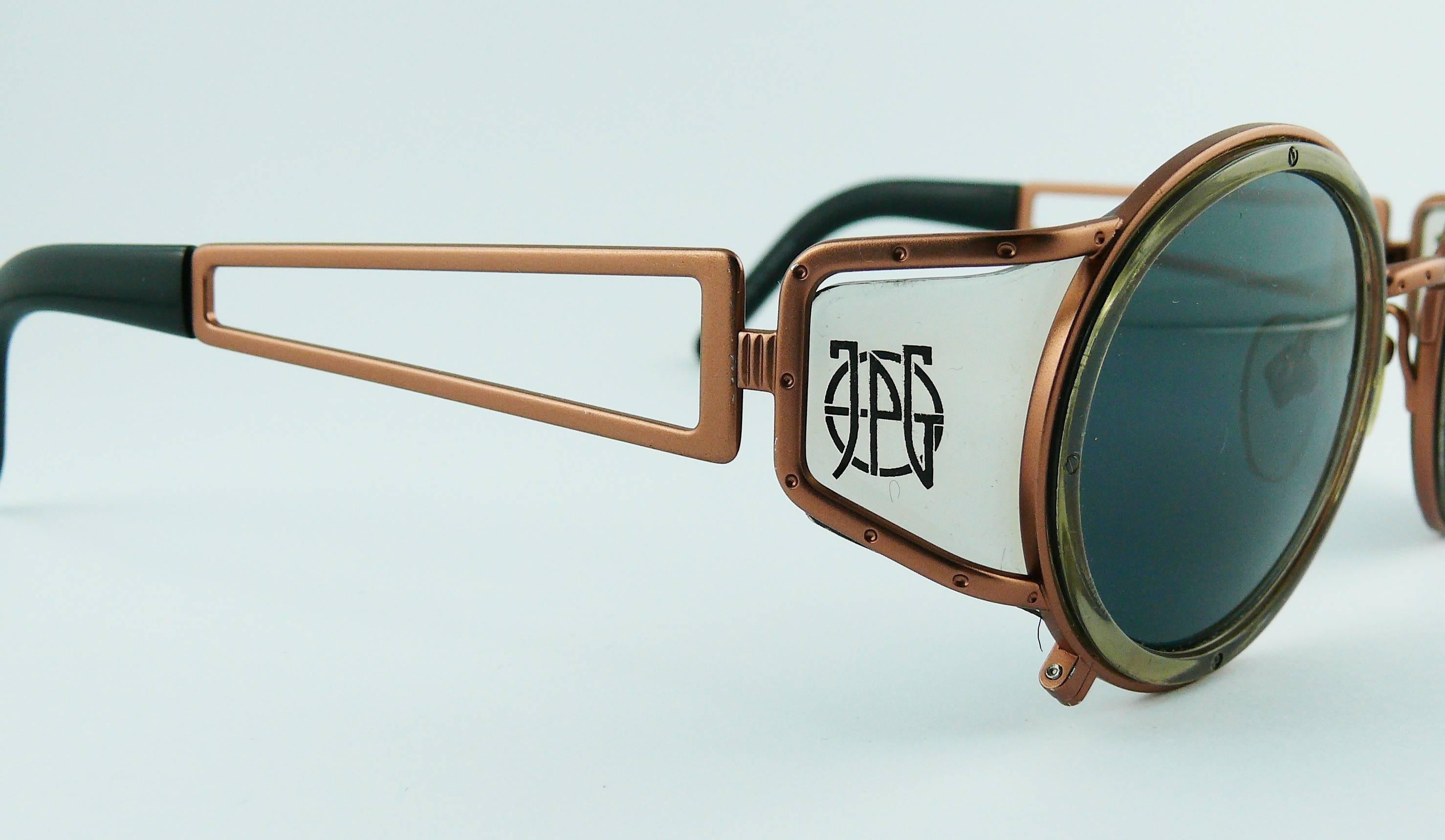 Black Jean Paul Gaultier Vintage Sunglasses with Side Shields 58-6201 