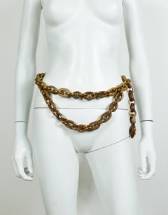 Chanel Vintage Wooden Heart Belt
