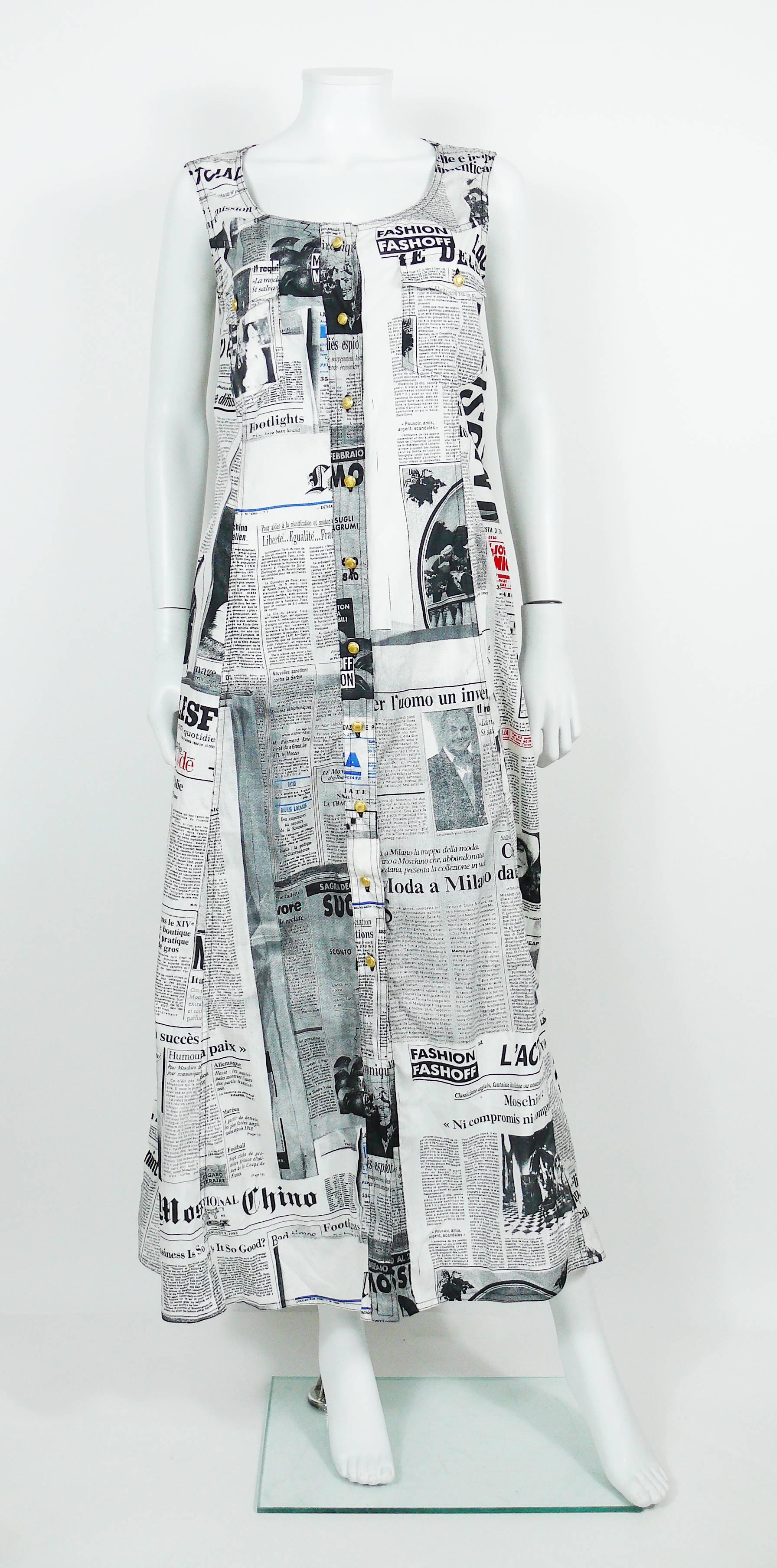 newspaper print dress for sale