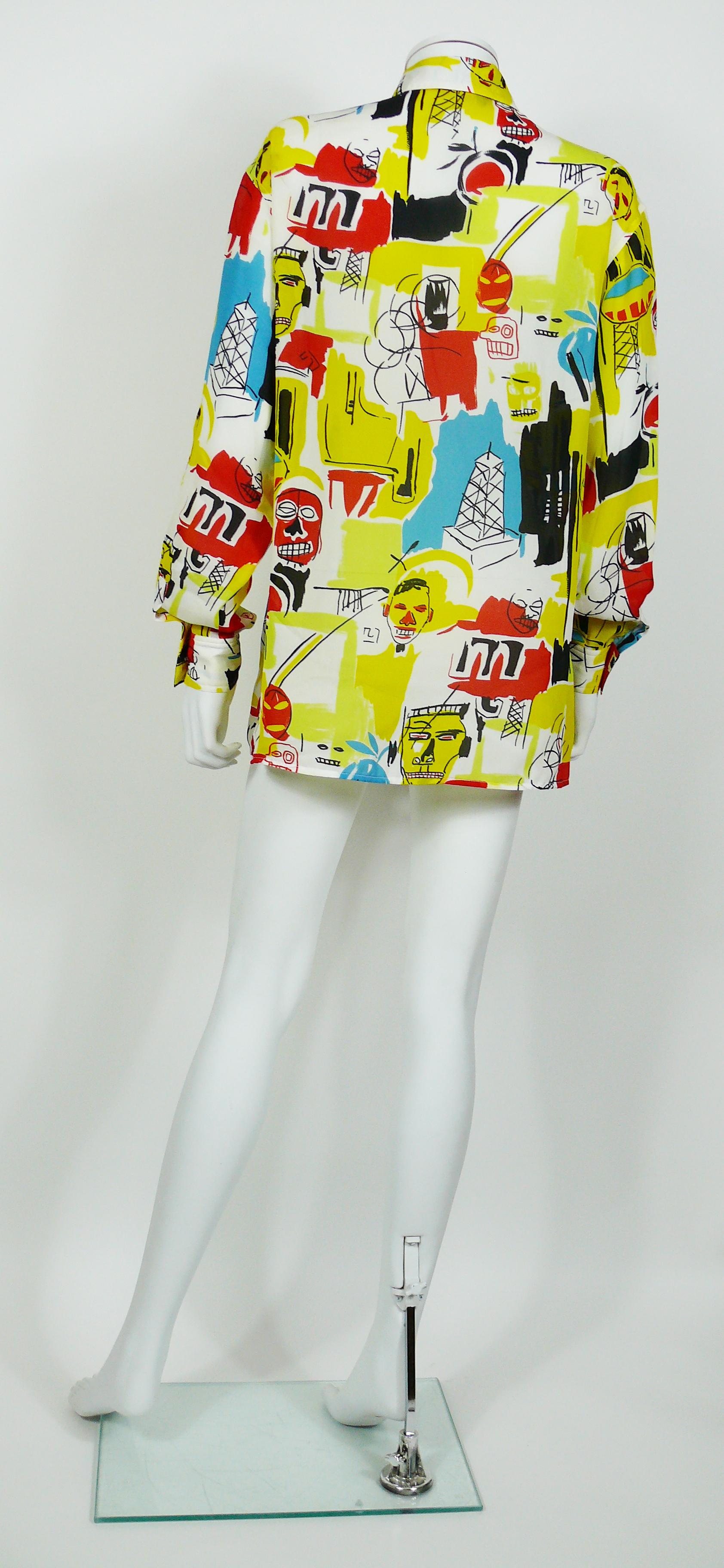 Versace Jeans Couture Vintage Basquiat Inspired Print Shirt In Good Condition In Nice, FR