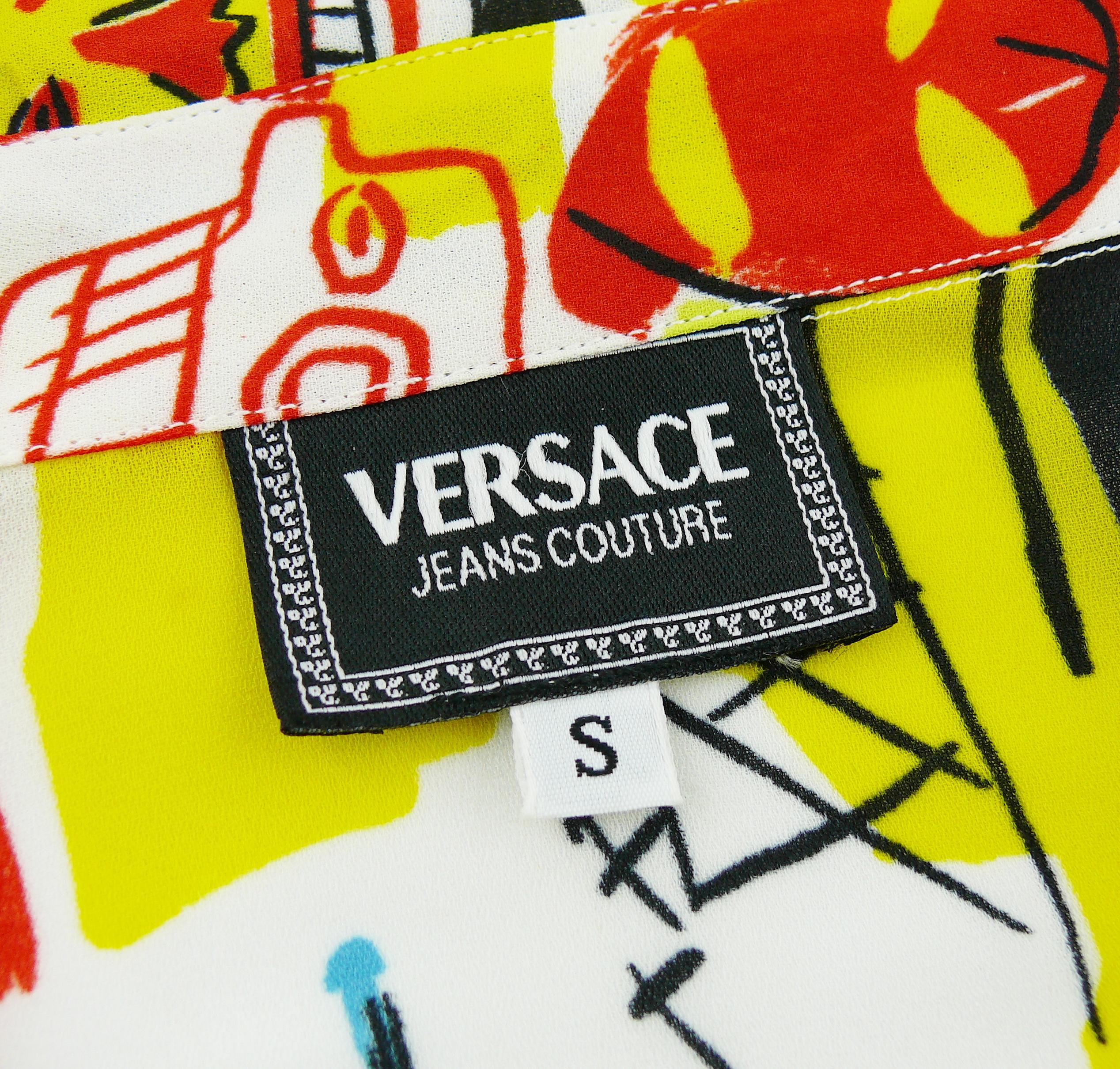 Versace Jeans Couture Vintage Basquiat Inspired Print Shirt 2