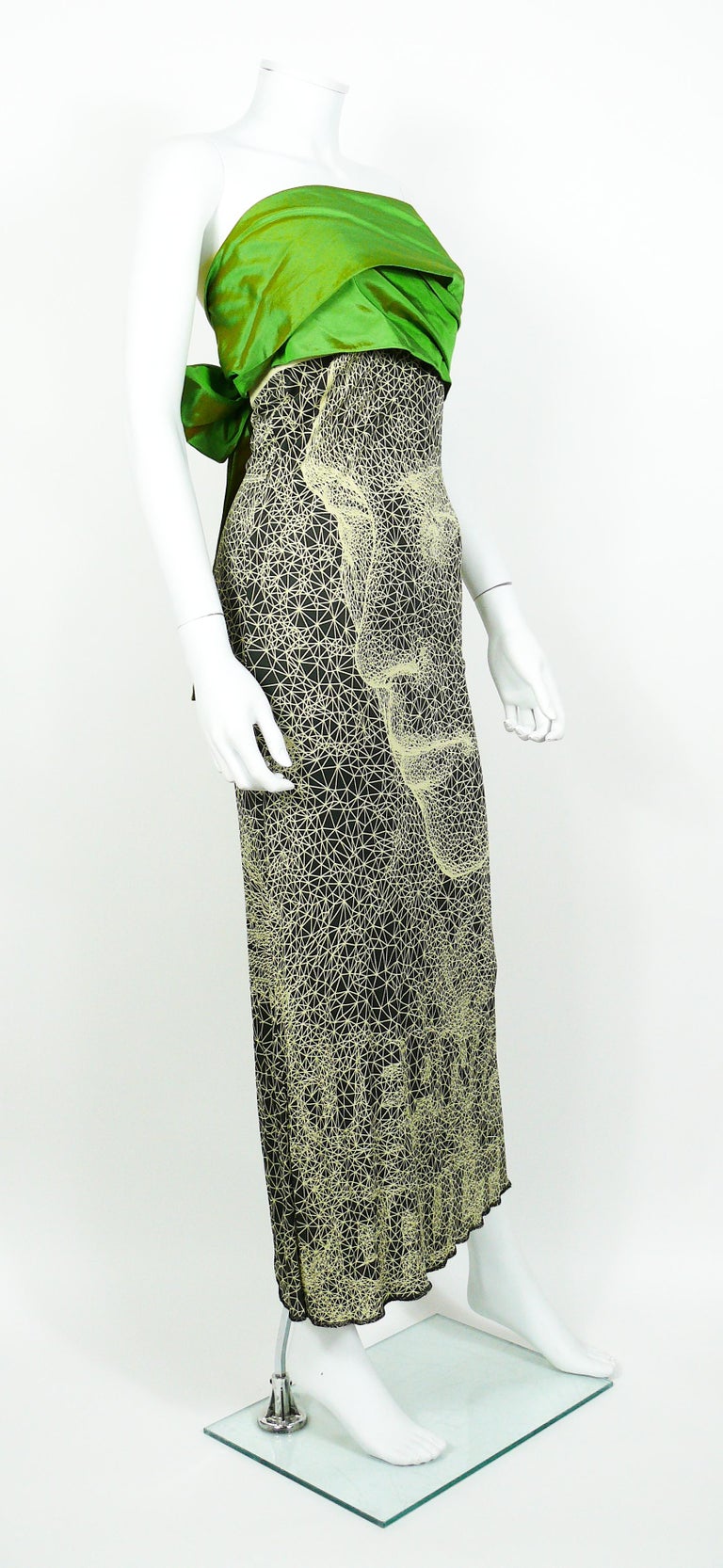 Jean Paul Gaultier Vintage Optic Illusion Geometric Dress USA Size 8 at ...