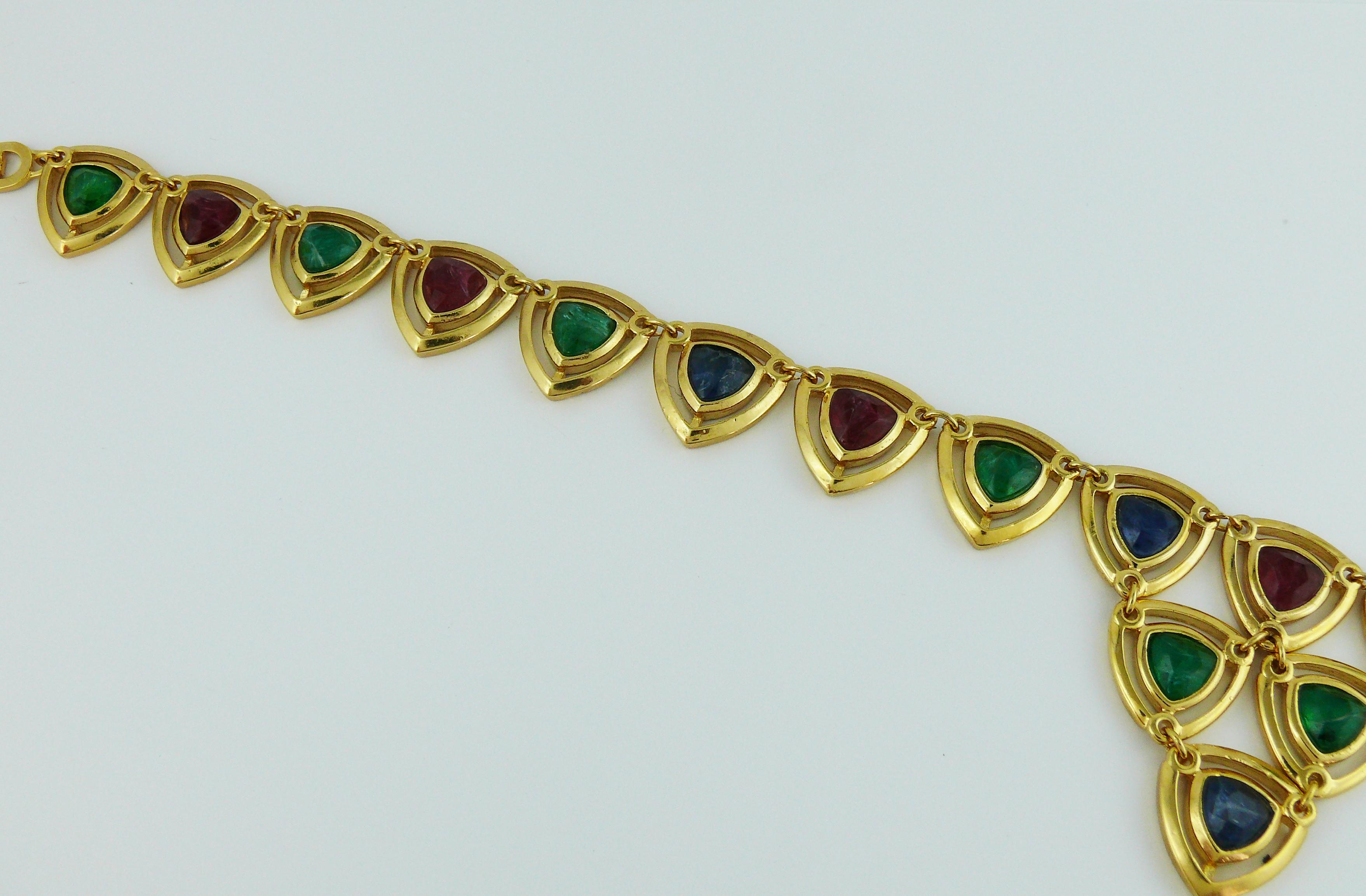 faux sapphire necklace