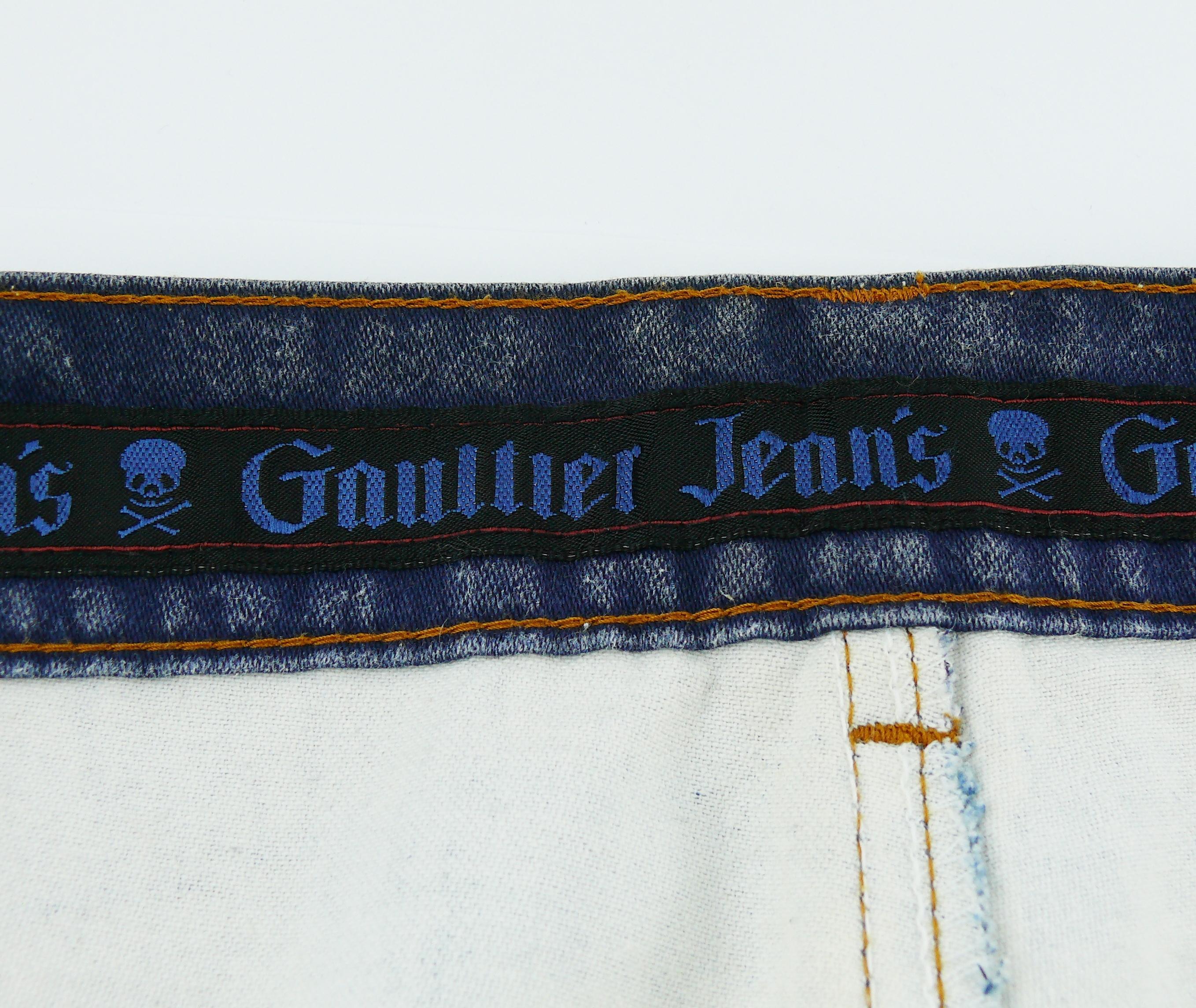 Jean Paul Gaultier Vintage Trompe L'oeil Denim Pants Trousers 7