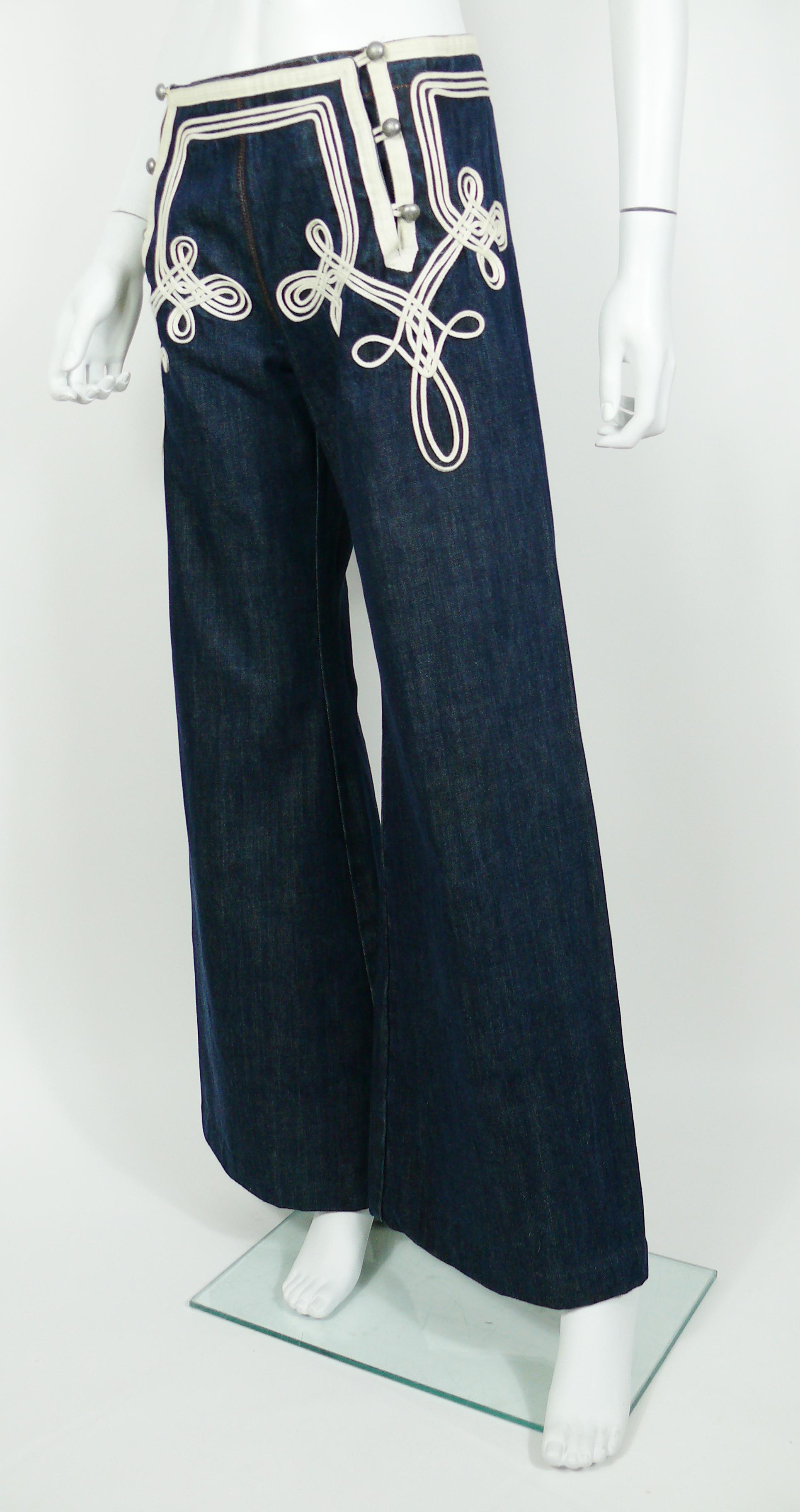 Jean Paul Gaultier Vintage Iconic Sailor Jeans US Size 8 In Excellent Condition In Nice, FR