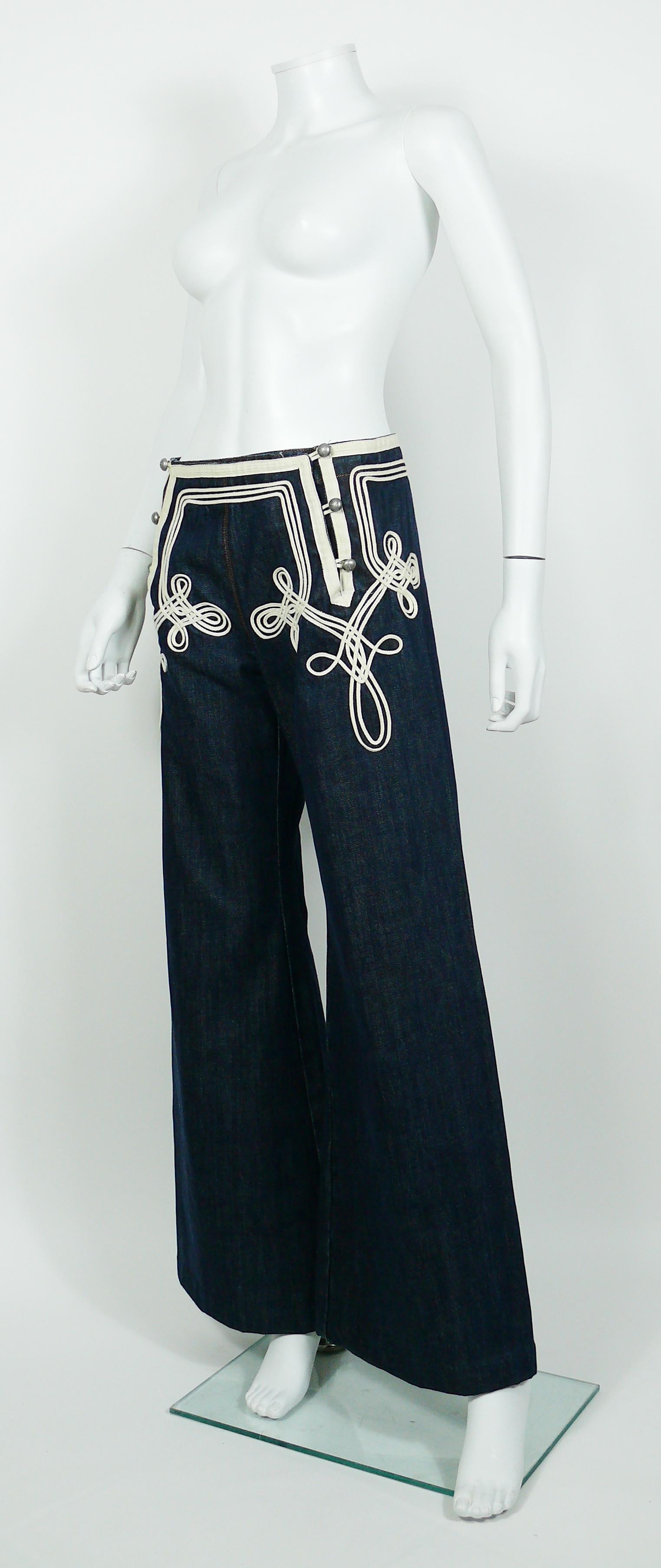 Women's Jean Paul Gaultier Vintage Iconic Sailor Jeans US Size 8