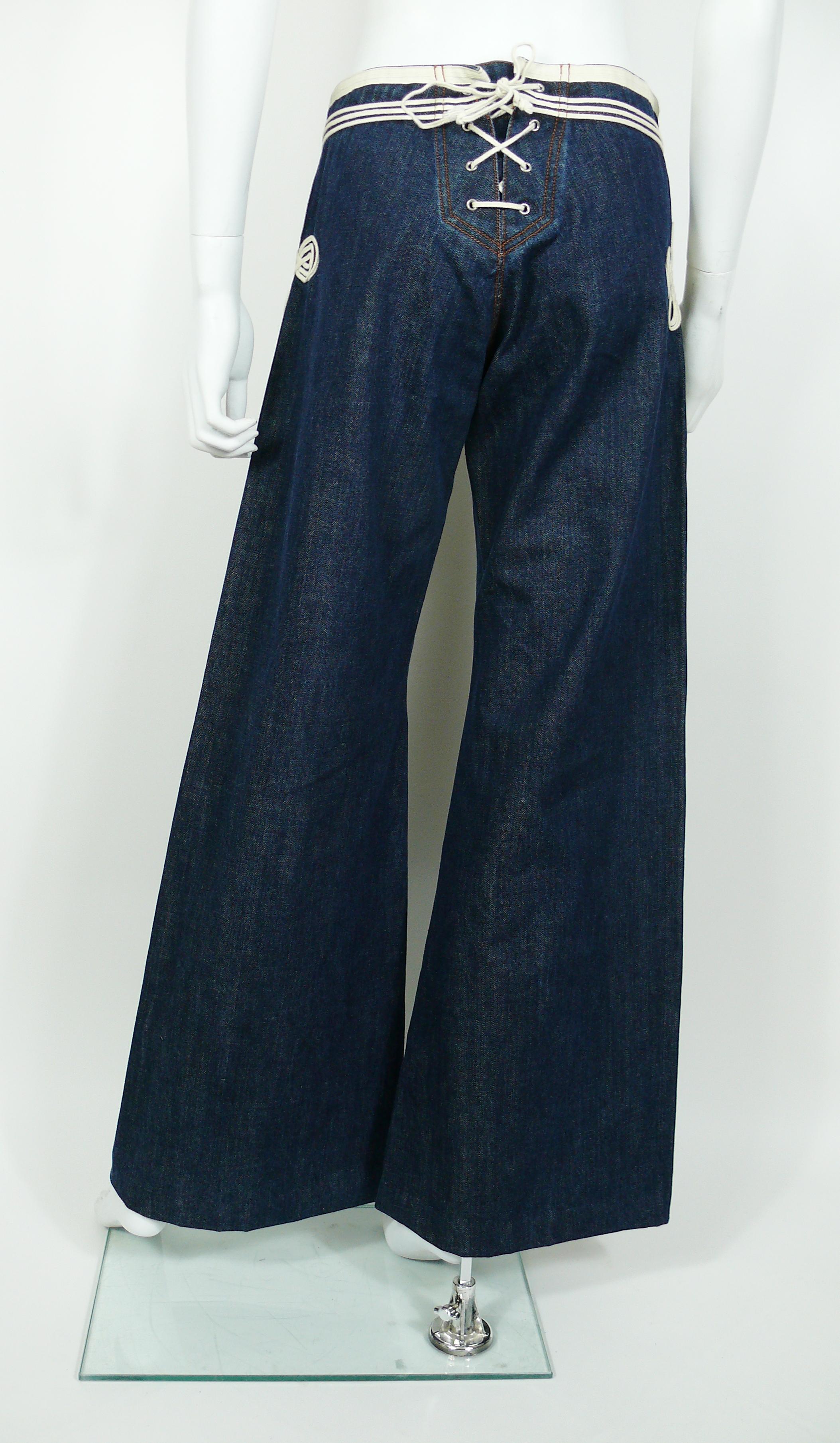 Jean Paul Gaultier Vintage Iconic Sailor Jeans US Size 8 2