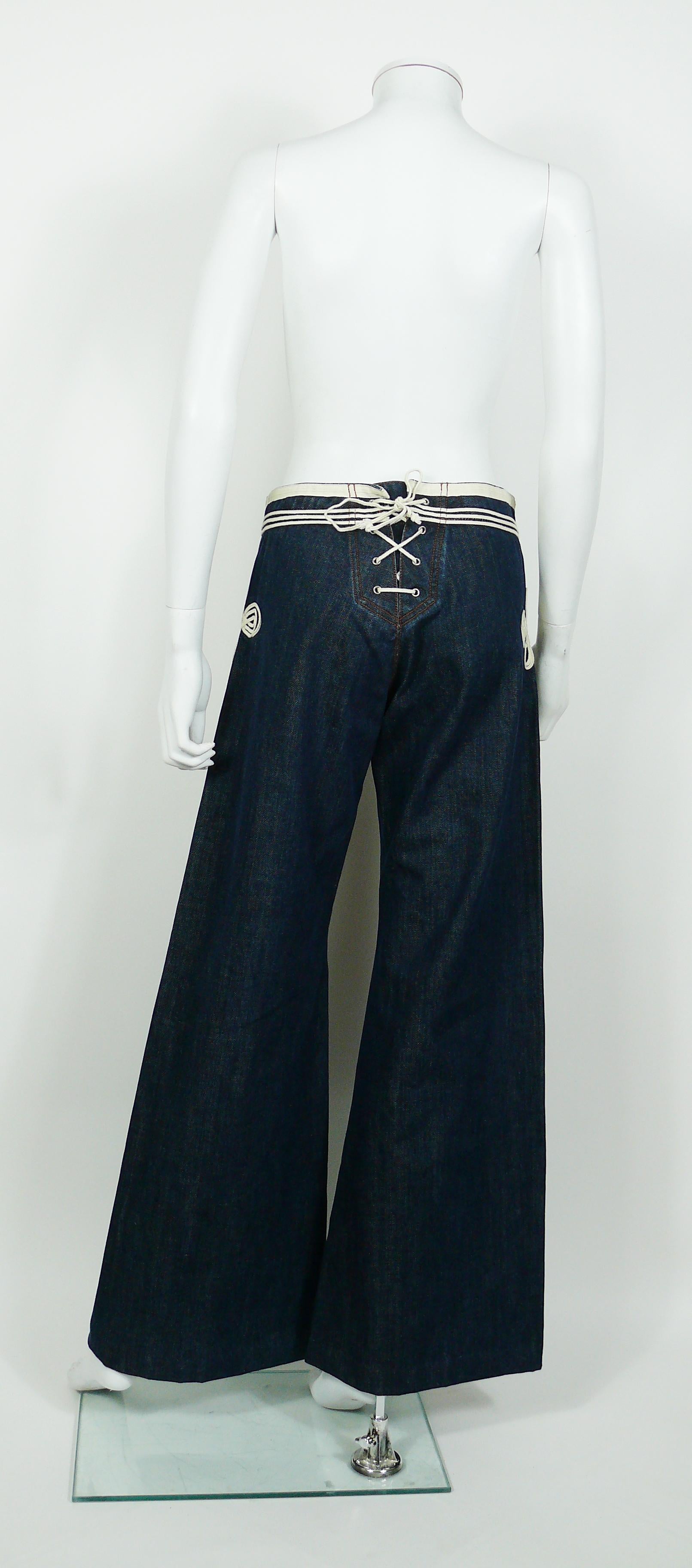 Jean Paul Gaultier Vintage Iconic Sailor Jeans US Size 8 1