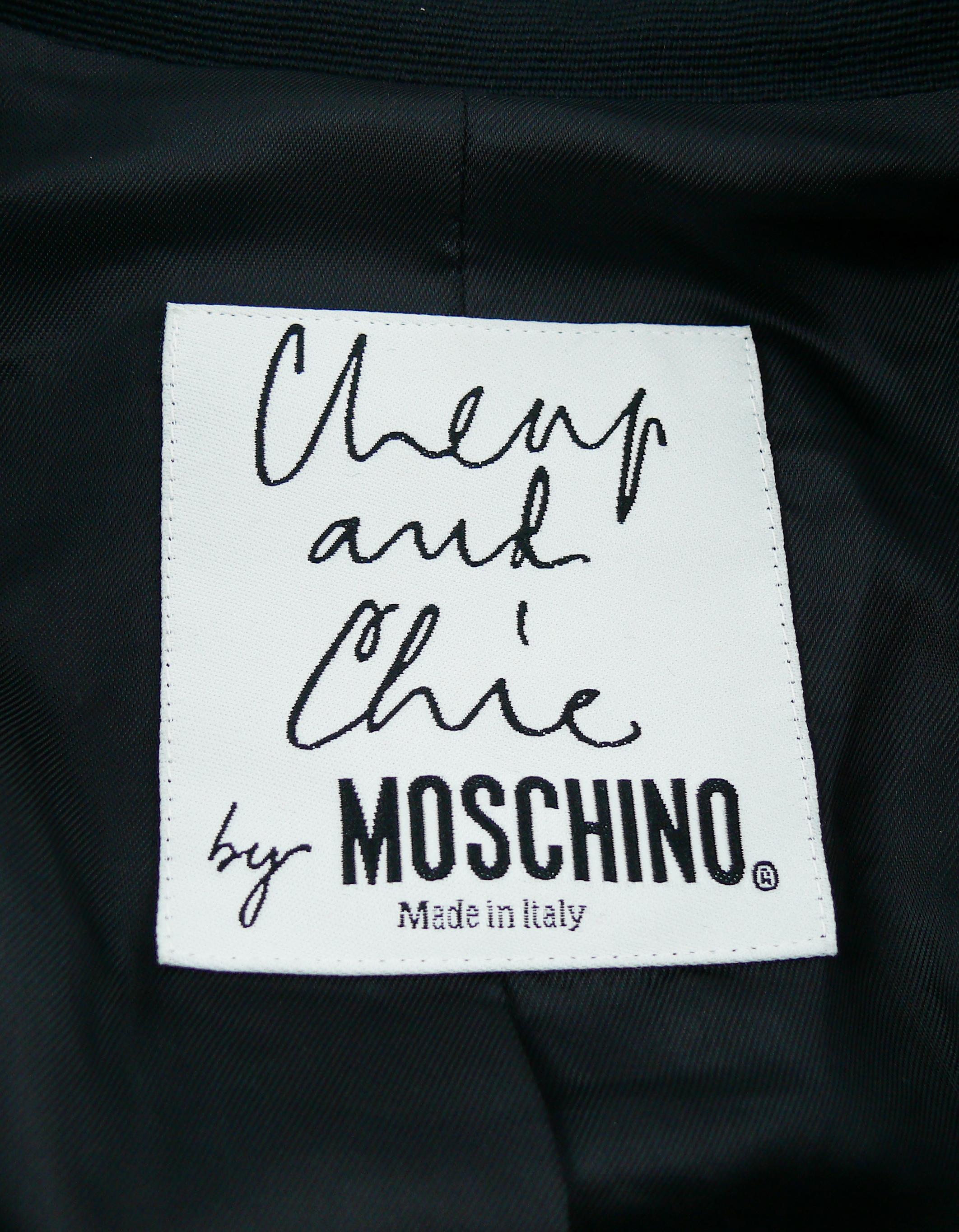 Moschino Vintage Military Style Harmony Jacket USA Size 8 2
