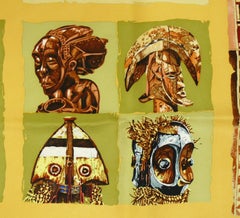 Hermes Vintage Silk Carre Scarf Persona by Loic Dubigeon