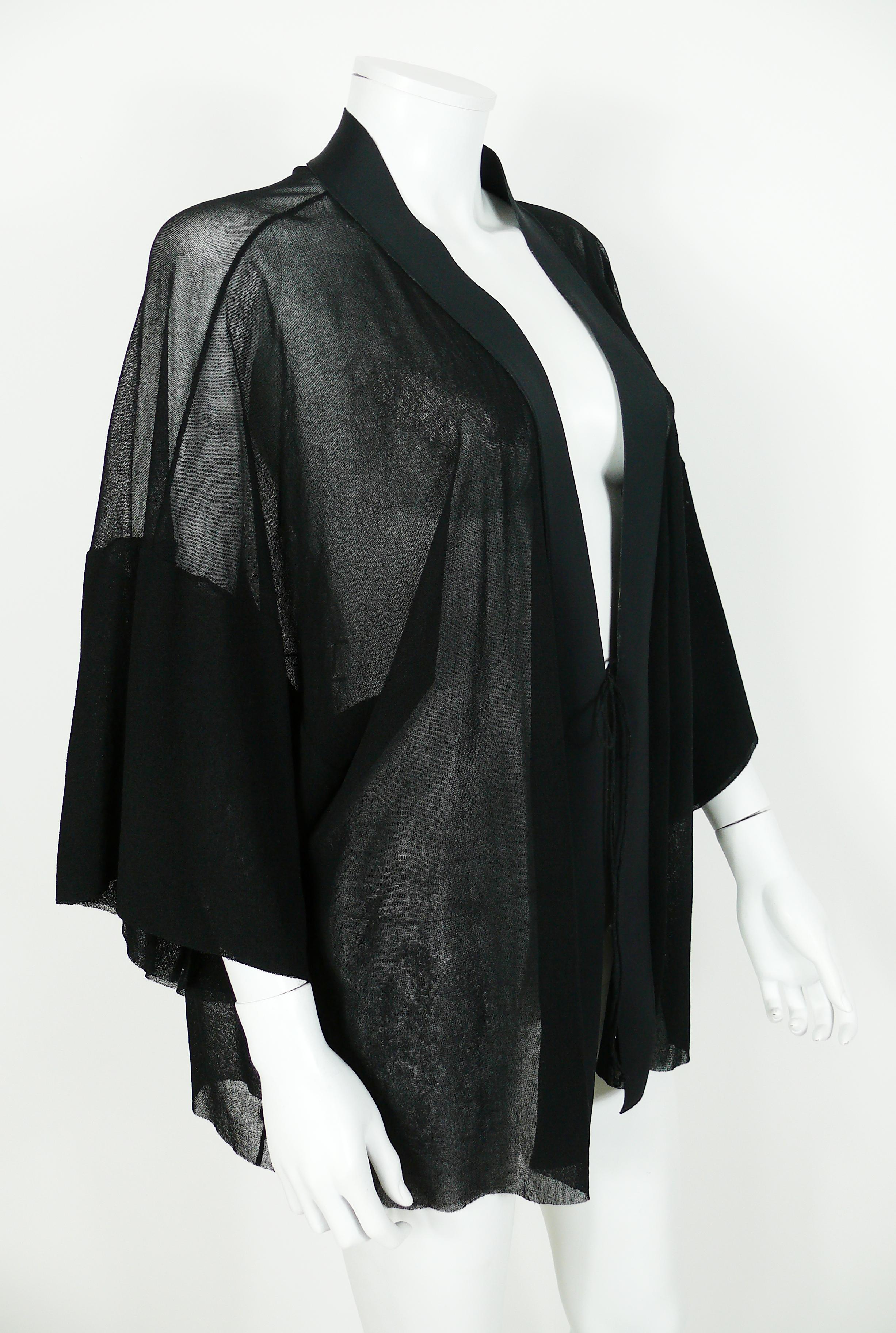 sheer black kimono