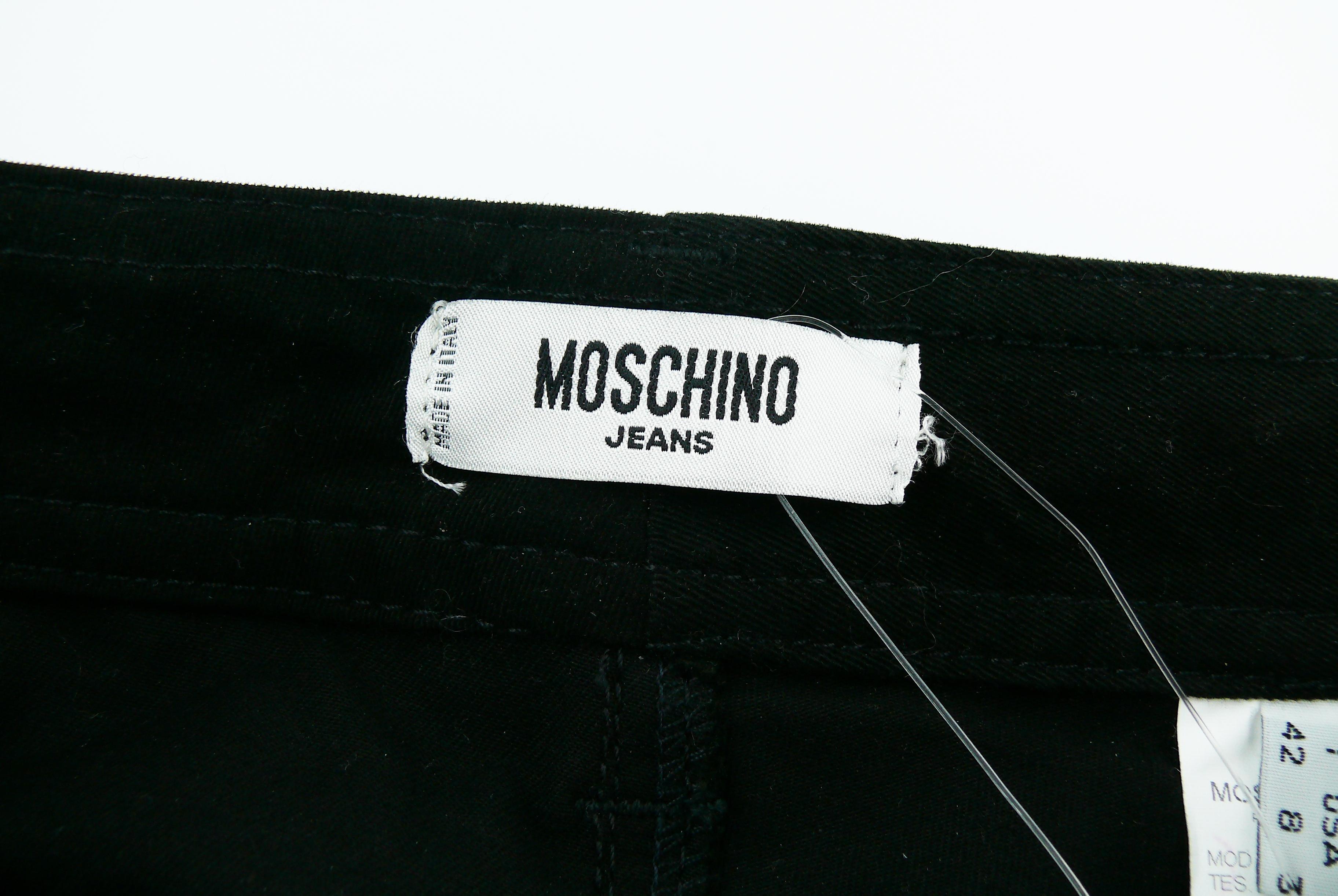 Moschino Vintage Kiss Lock Purses Black Cropped Trousers US Size 8 at ...