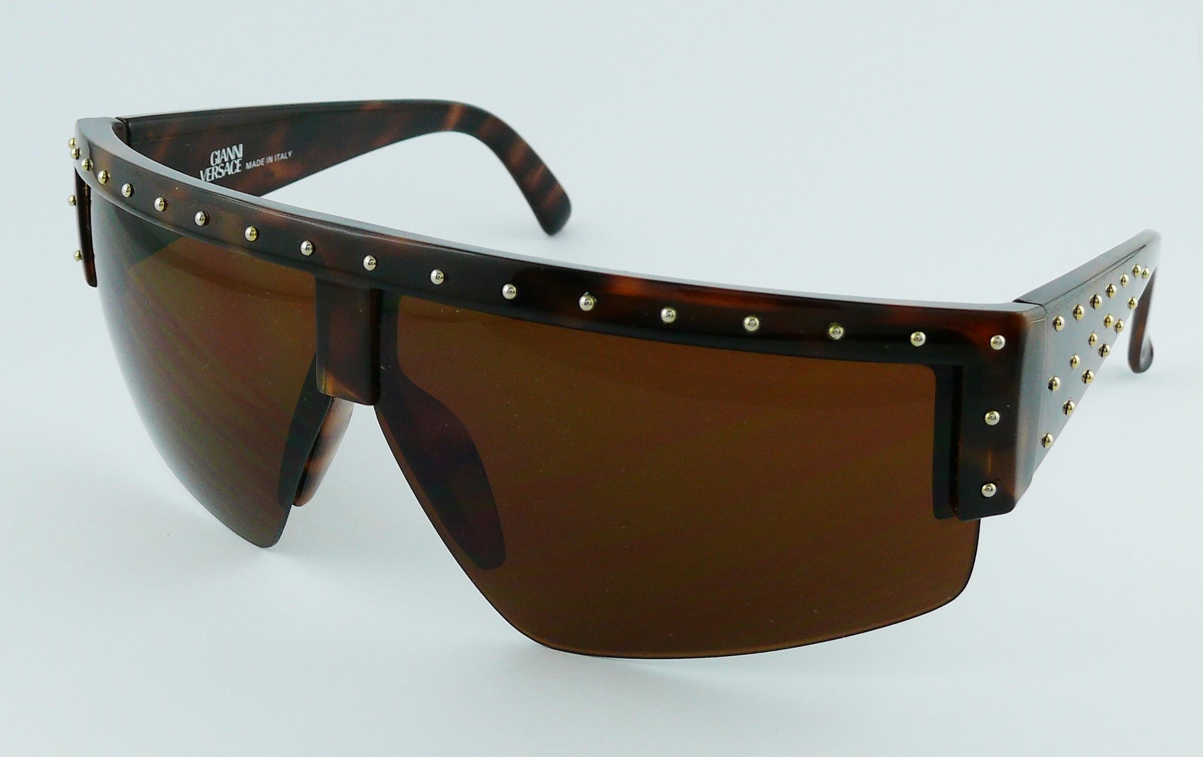 Women's or Men's Gianni Versace Vintage Mod. 393 Shield Sunglasses
