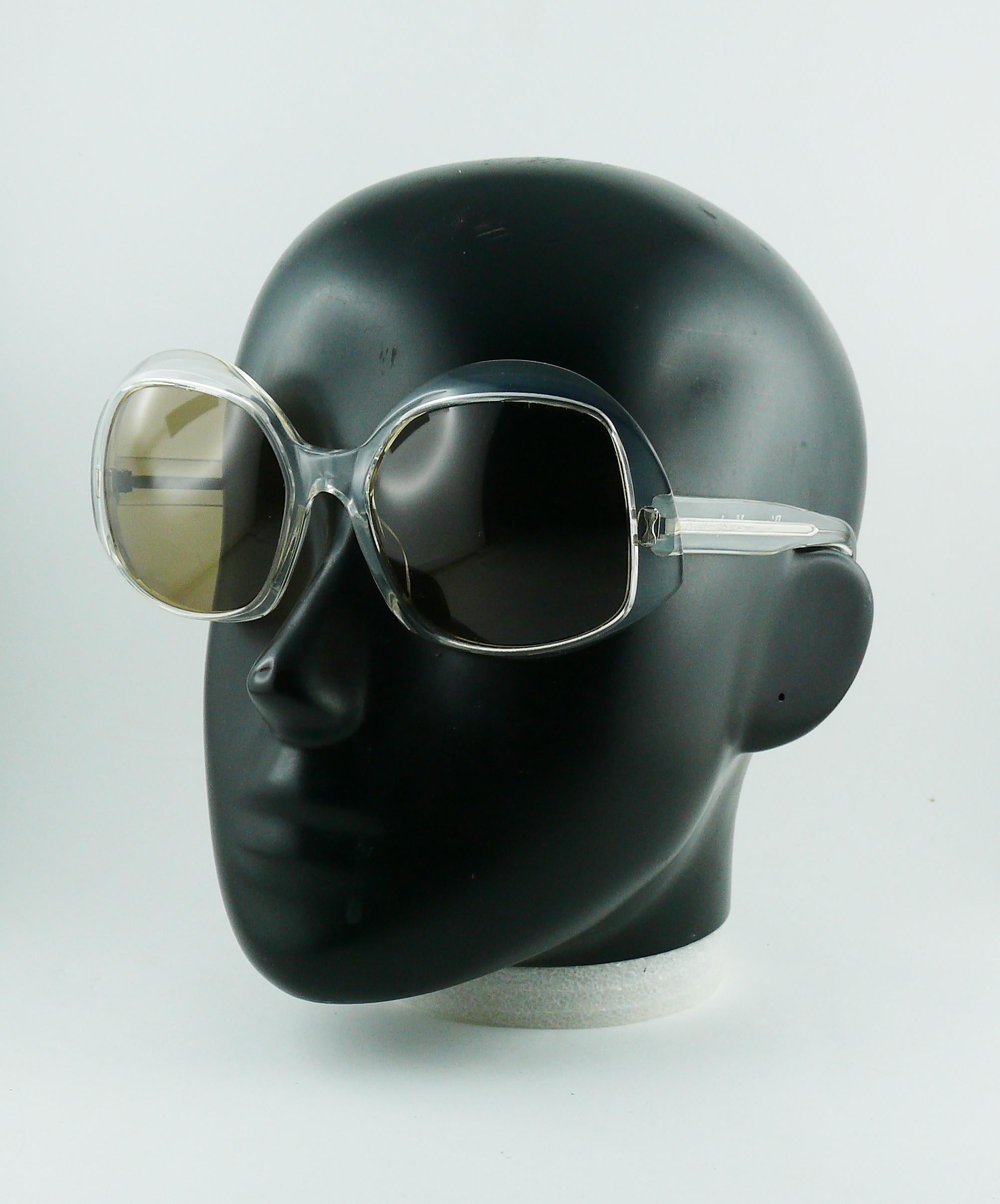Brown Pierre Marly Vintage Week-End Clear Sunglasses