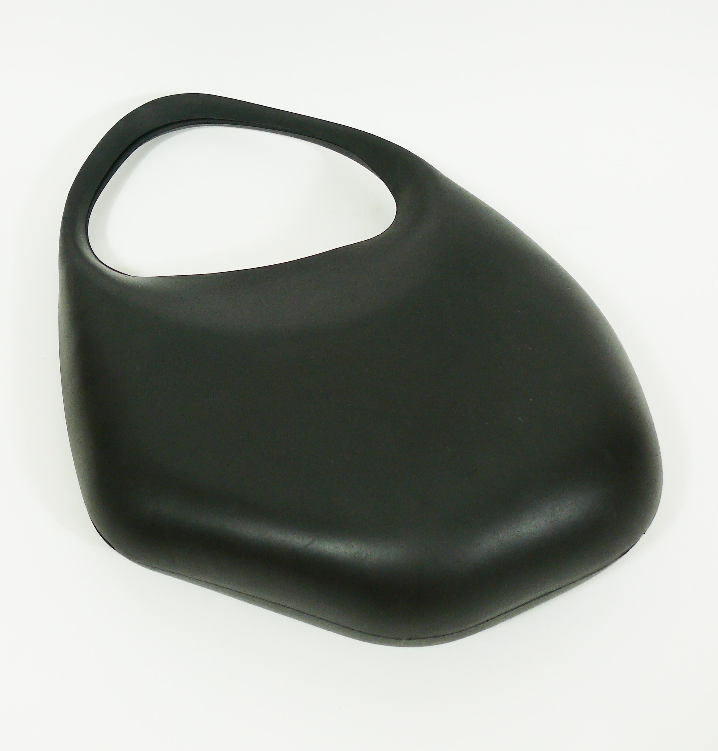 Thierry Mugler Vintage Black Le Bubble Rubber Handbag 1