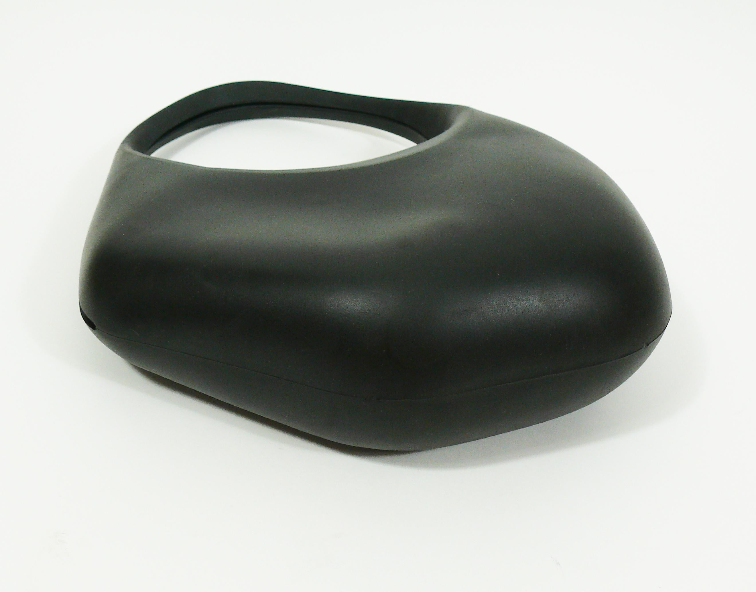Thierry Mugler Vintage Black Le Bubble Rubber Handbag 2