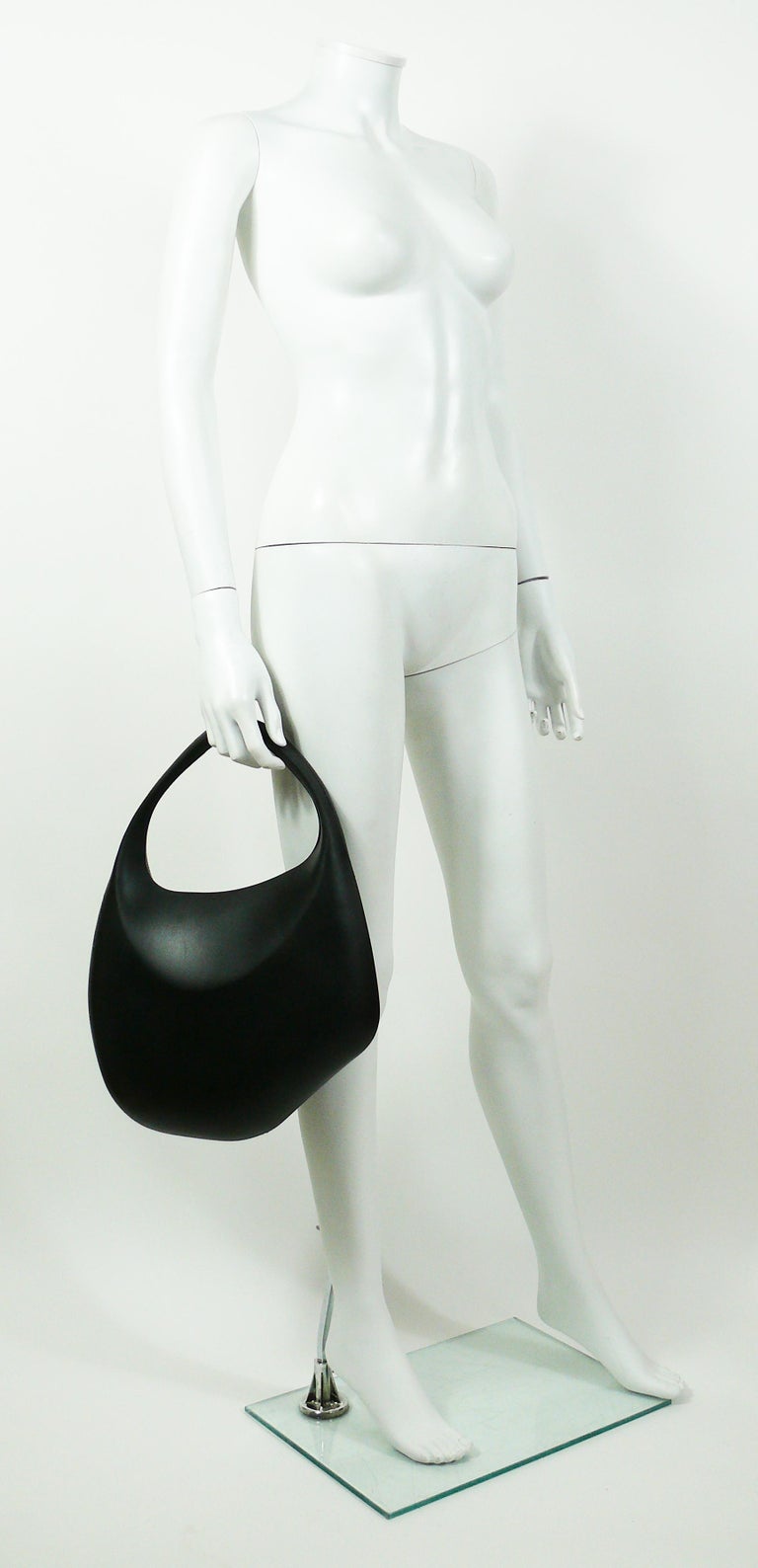 Thierry Mugler Vintage Black Le Bubble Rubber Handbag at
