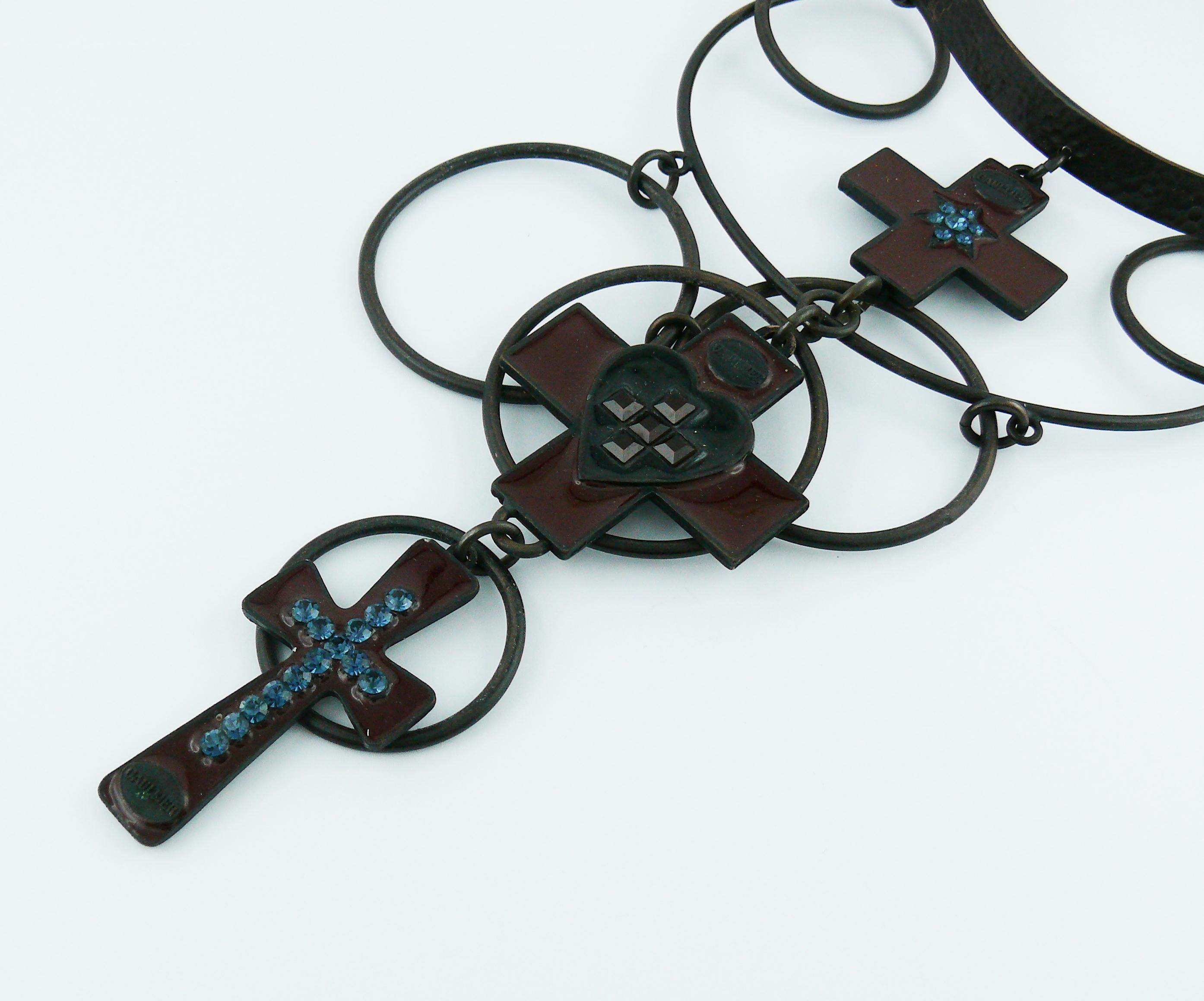 Jean Paul Gaultier Vintage Gothic Cross Choker Necklace 2