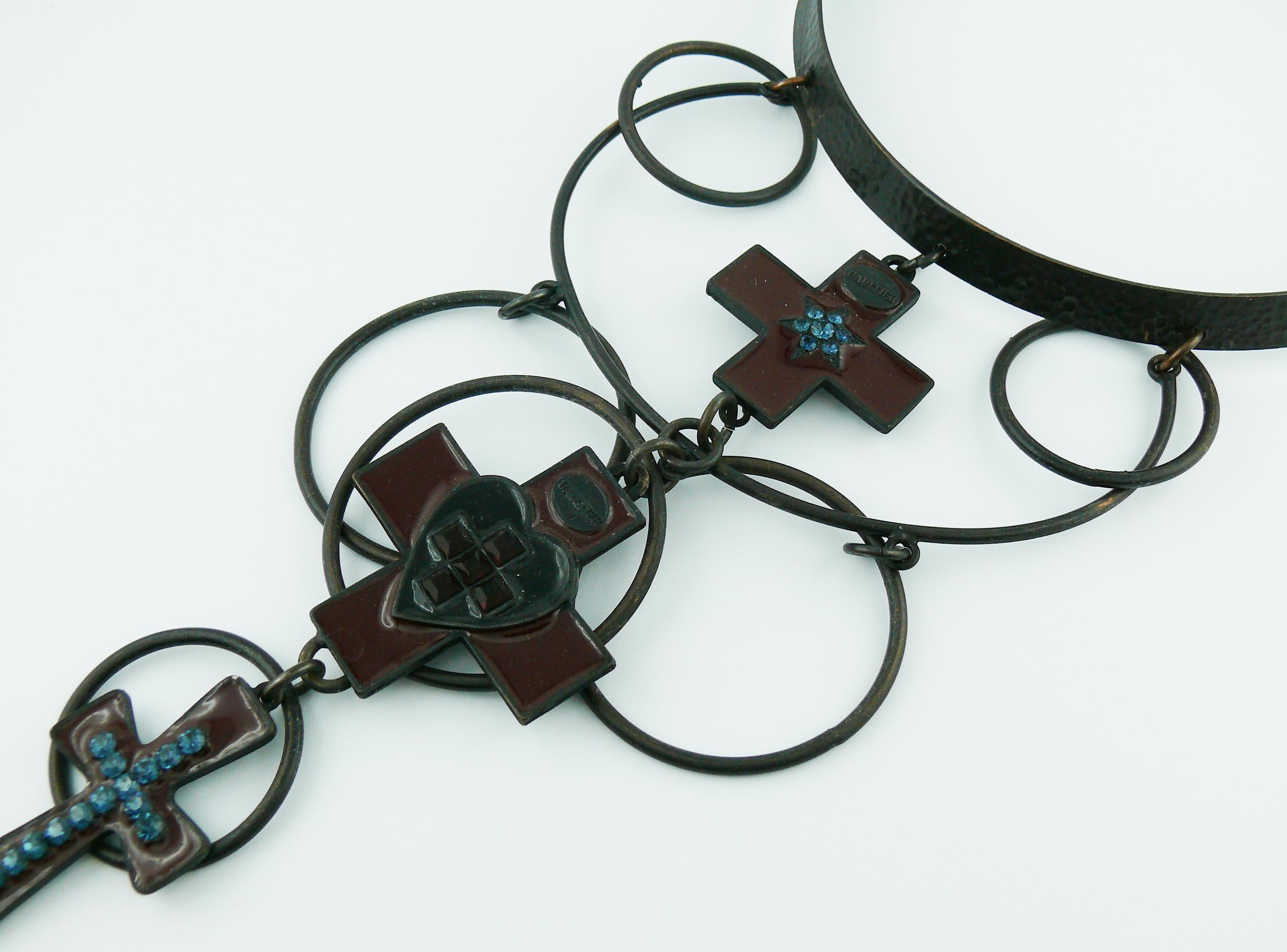 Jean Paul Gaultier Vintage Gothic Cross Choker Necklace 3