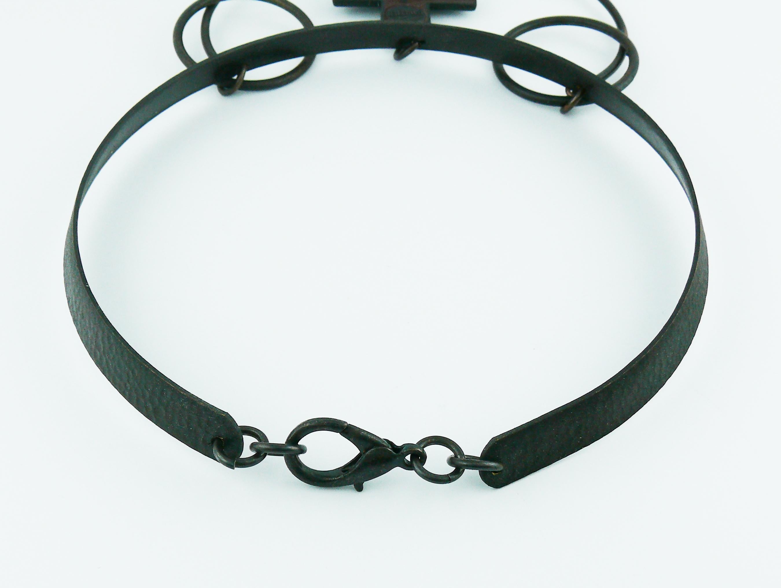 Jean Paul Gaultier Vintage Gothic Cross Choker Necklace 5