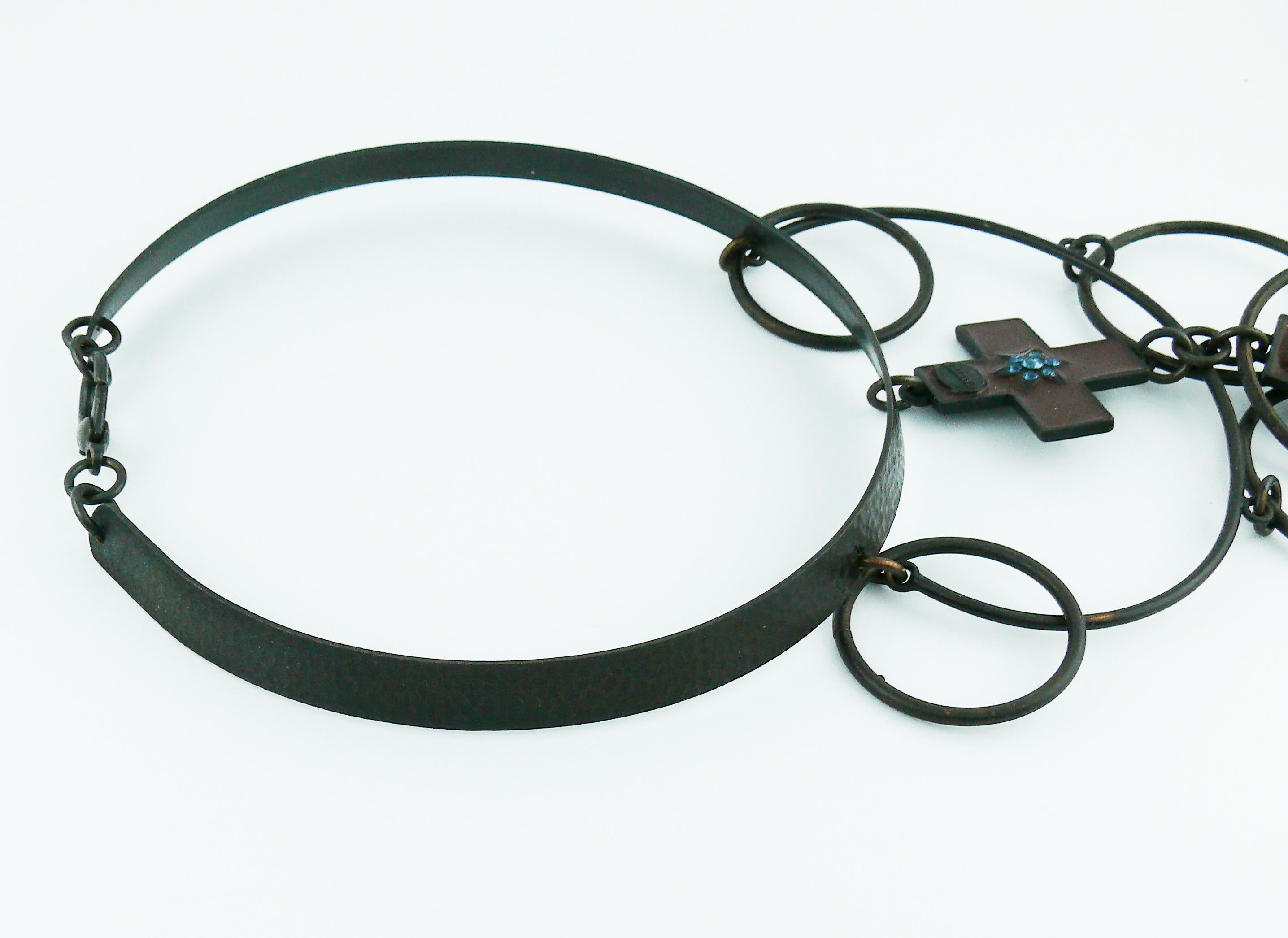 Jean Paul Gaultier Vintage Gothic Cross Choker Necklace 6