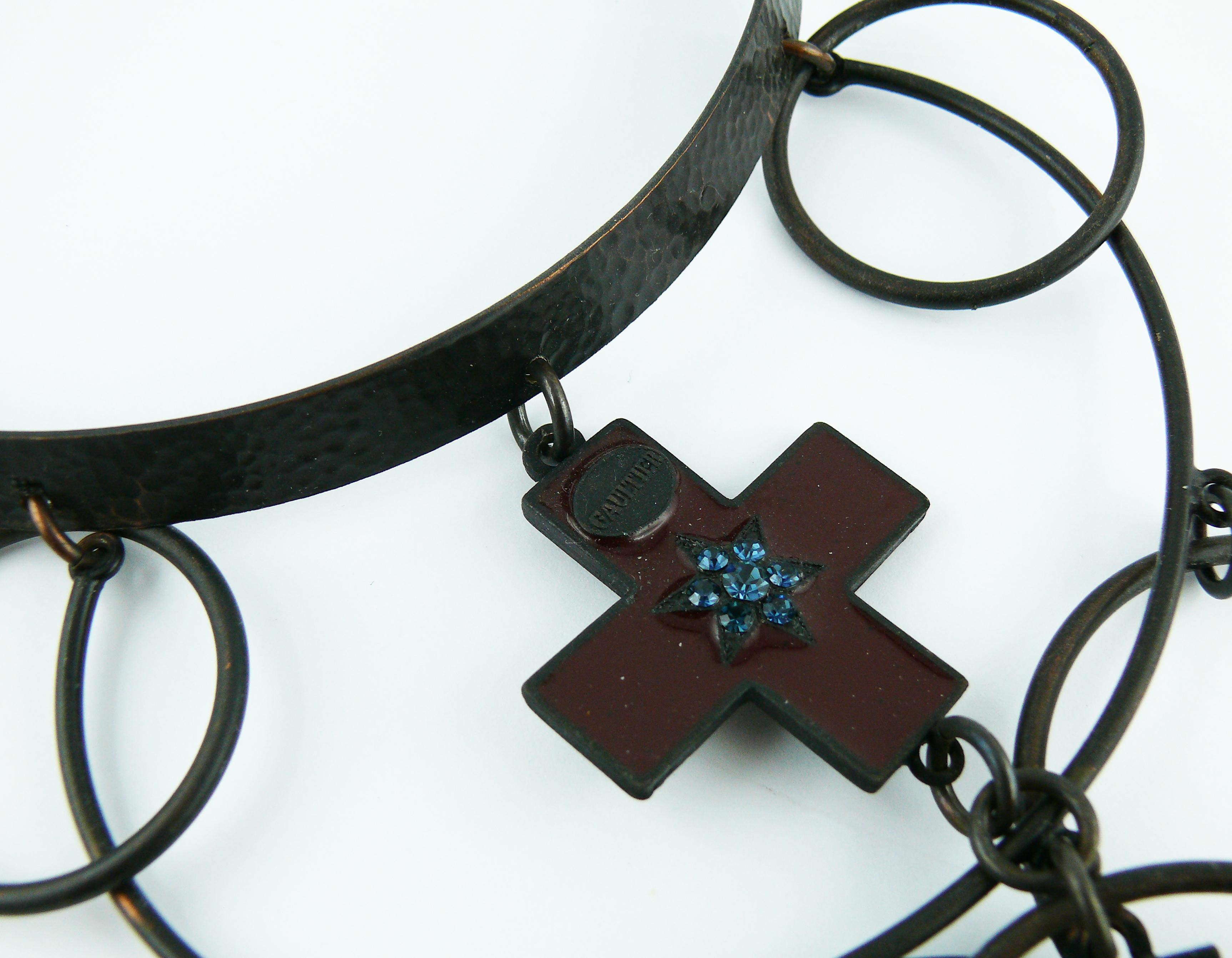 Jean Paul Gaultier Vintage Gothic Cross Choker Necklace 7