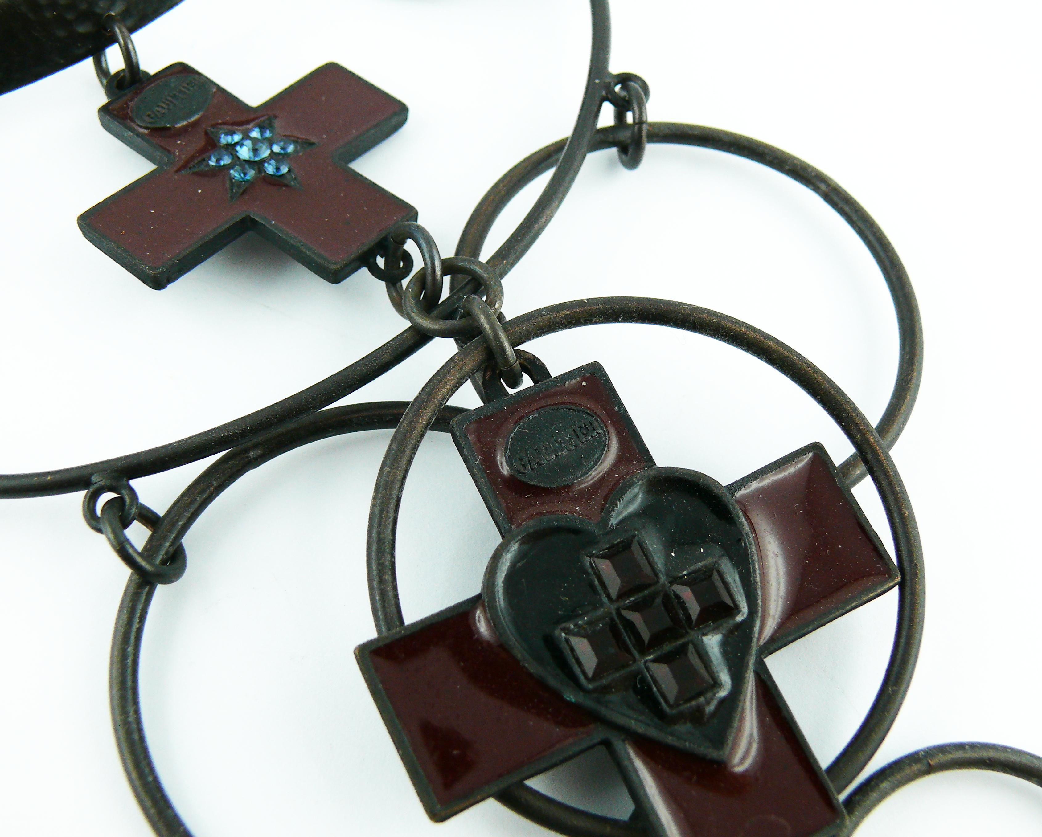 Jean Paul Gaultier Vintage Gothic Cross Choker Necklace 8