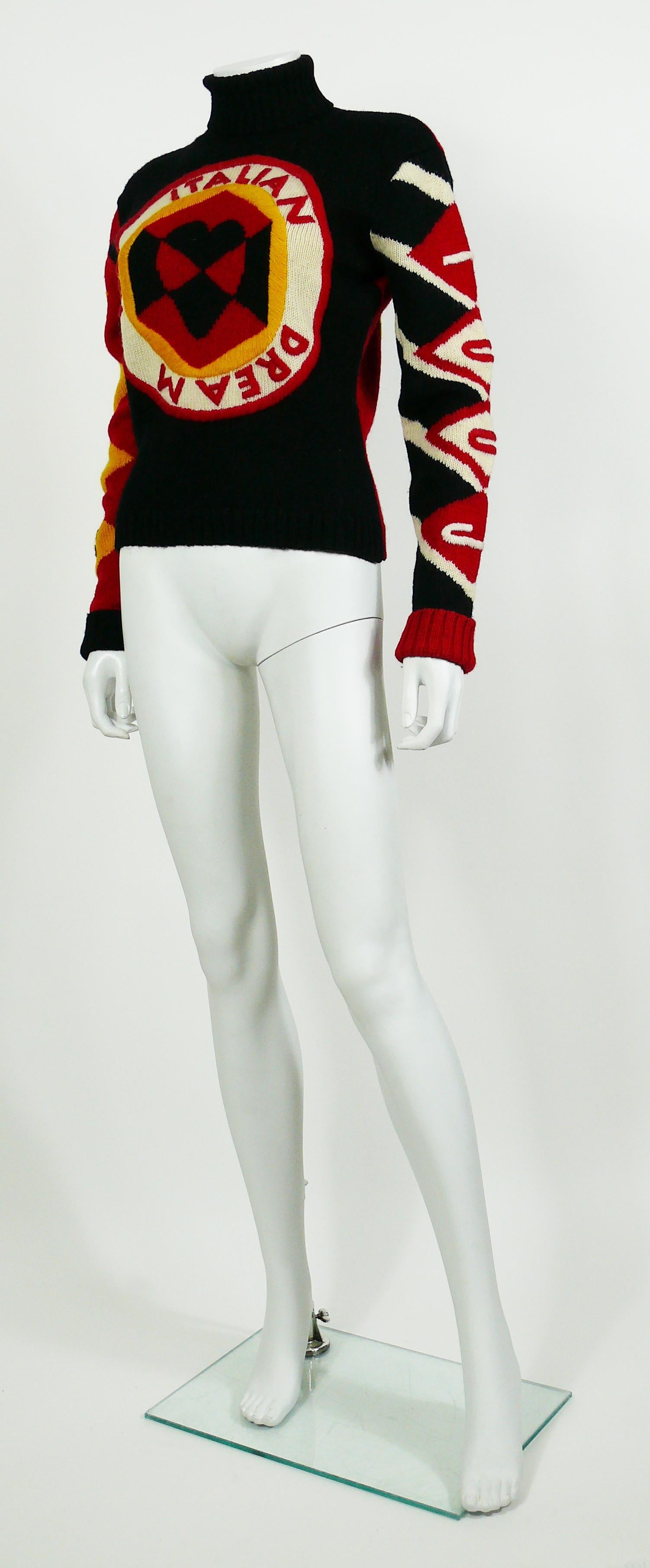 Black Moschino Vintage The Italian Dream Sweater US Size 10