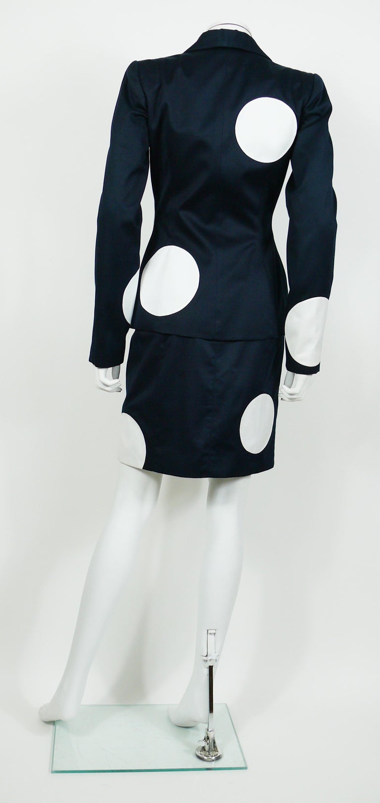 Thierry Mugler Vintage Polka Dot Bustier Dress and Blazer