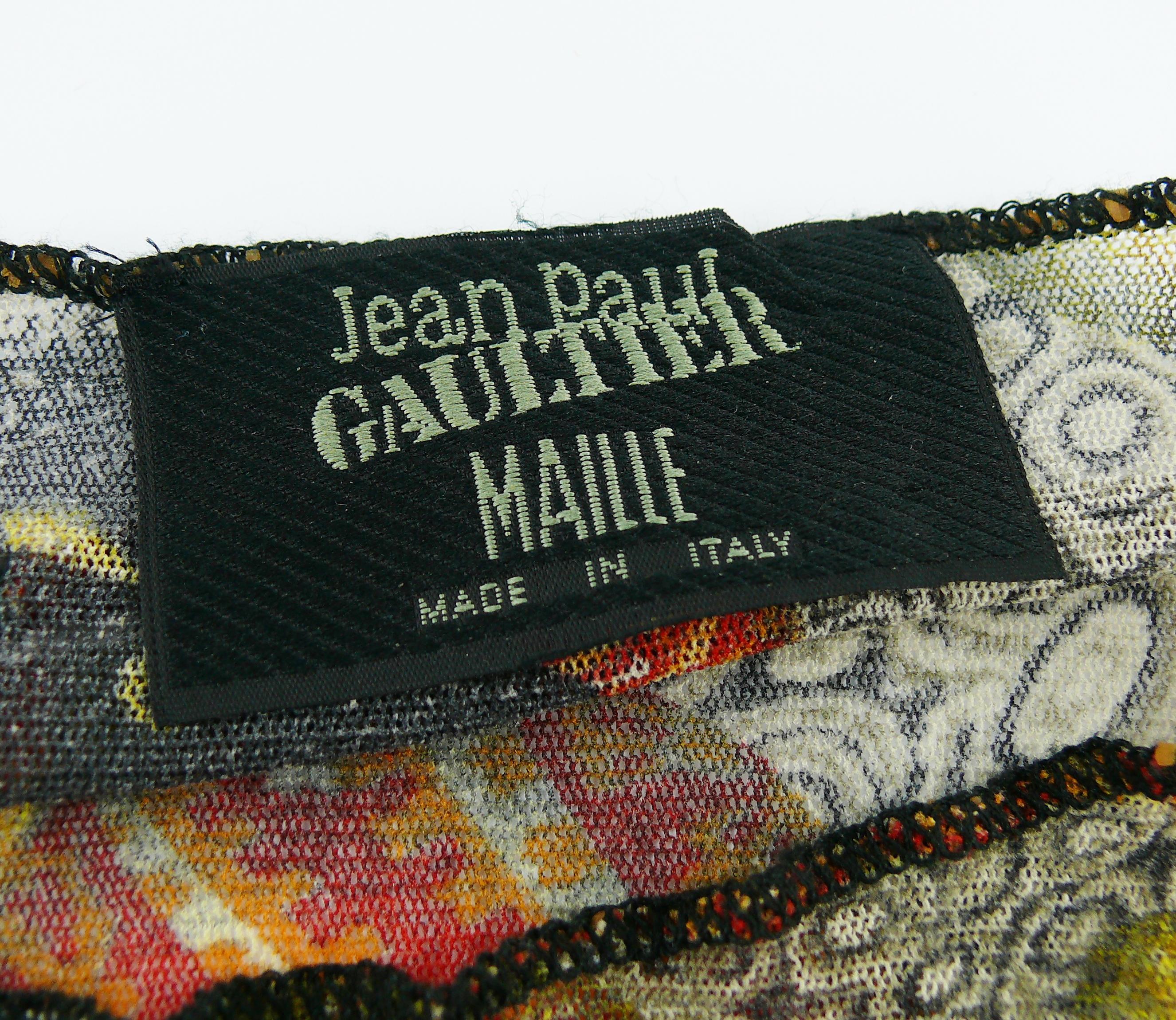 Jean Paul Gaultier Vintage Op Art Mesh Unisex Top Size M For Sale 3