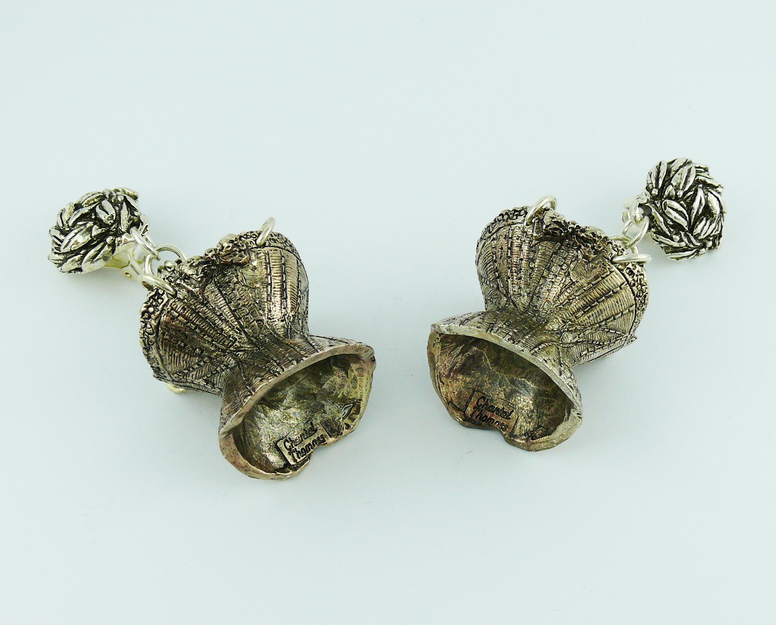 CHANTAL THOMASS Vintage Novelty Corset Dangling Earrings For Sale 2