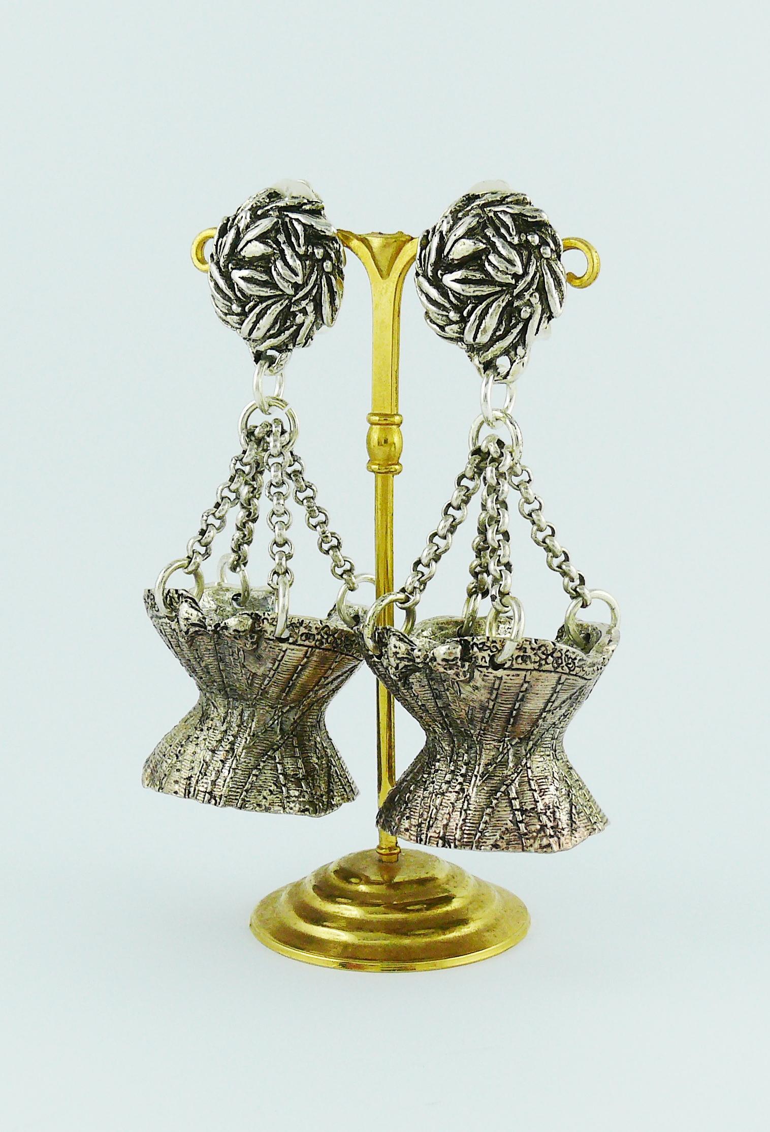 Chantal Thomass Vintage Novelty Corset Dangling Earrings In Excellent Condition For Sale In Nice, FR