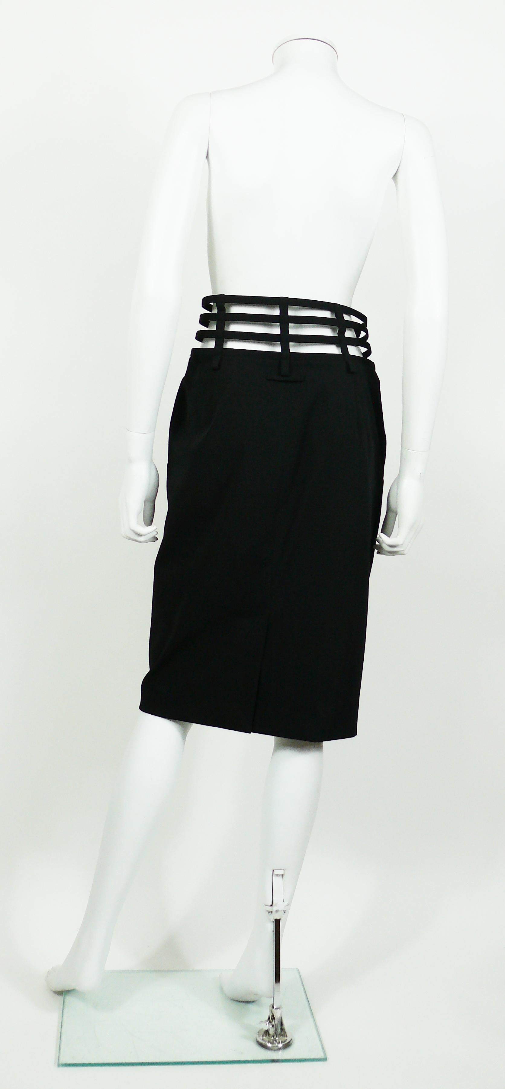 Jean Paul Gaultier Iconic Black Cage Skirt US Size 8 In Excellent Condition In Nice, FR