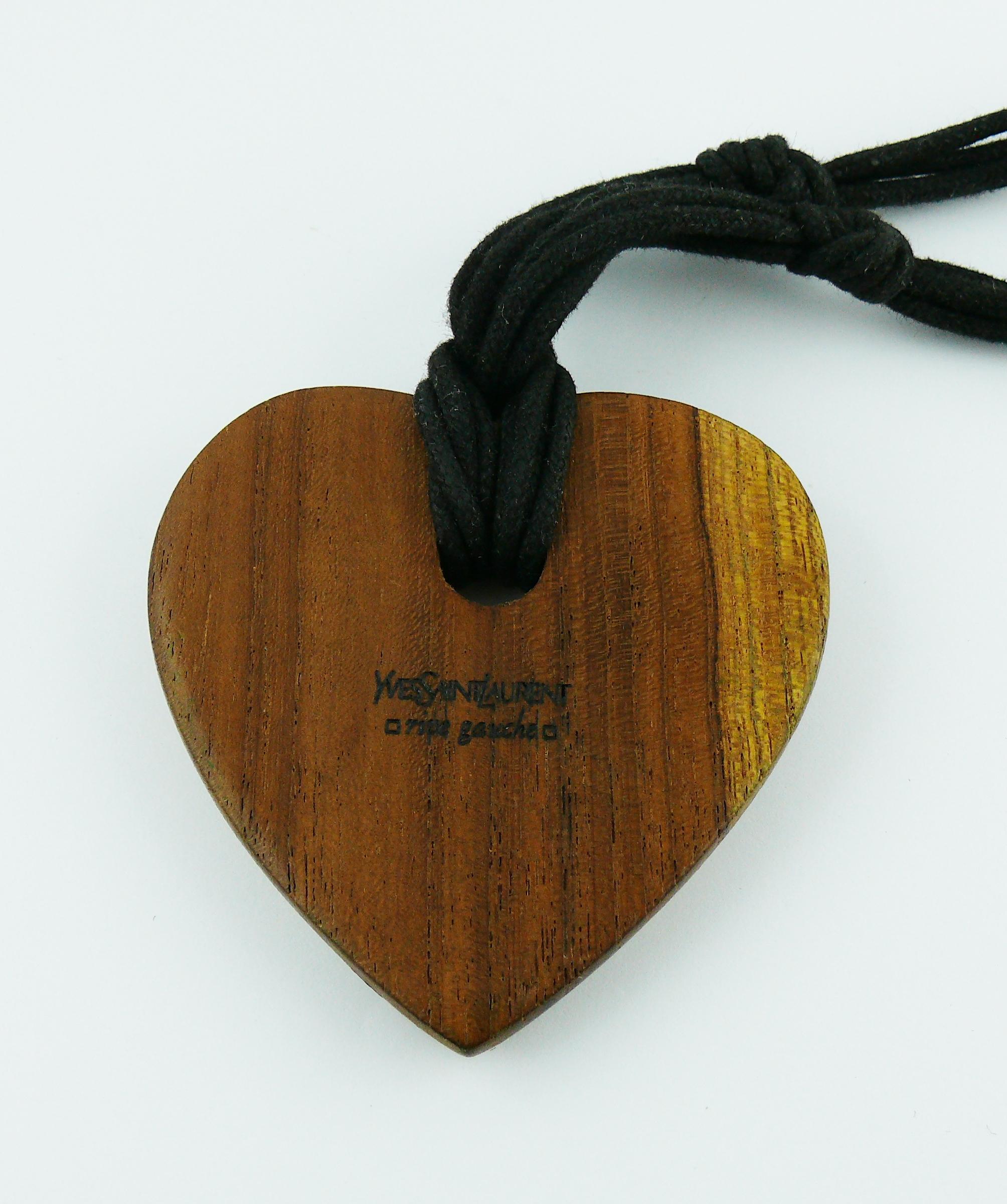 Yves Saint Laurent YSL Heart Pendant Necklace For Sale 1