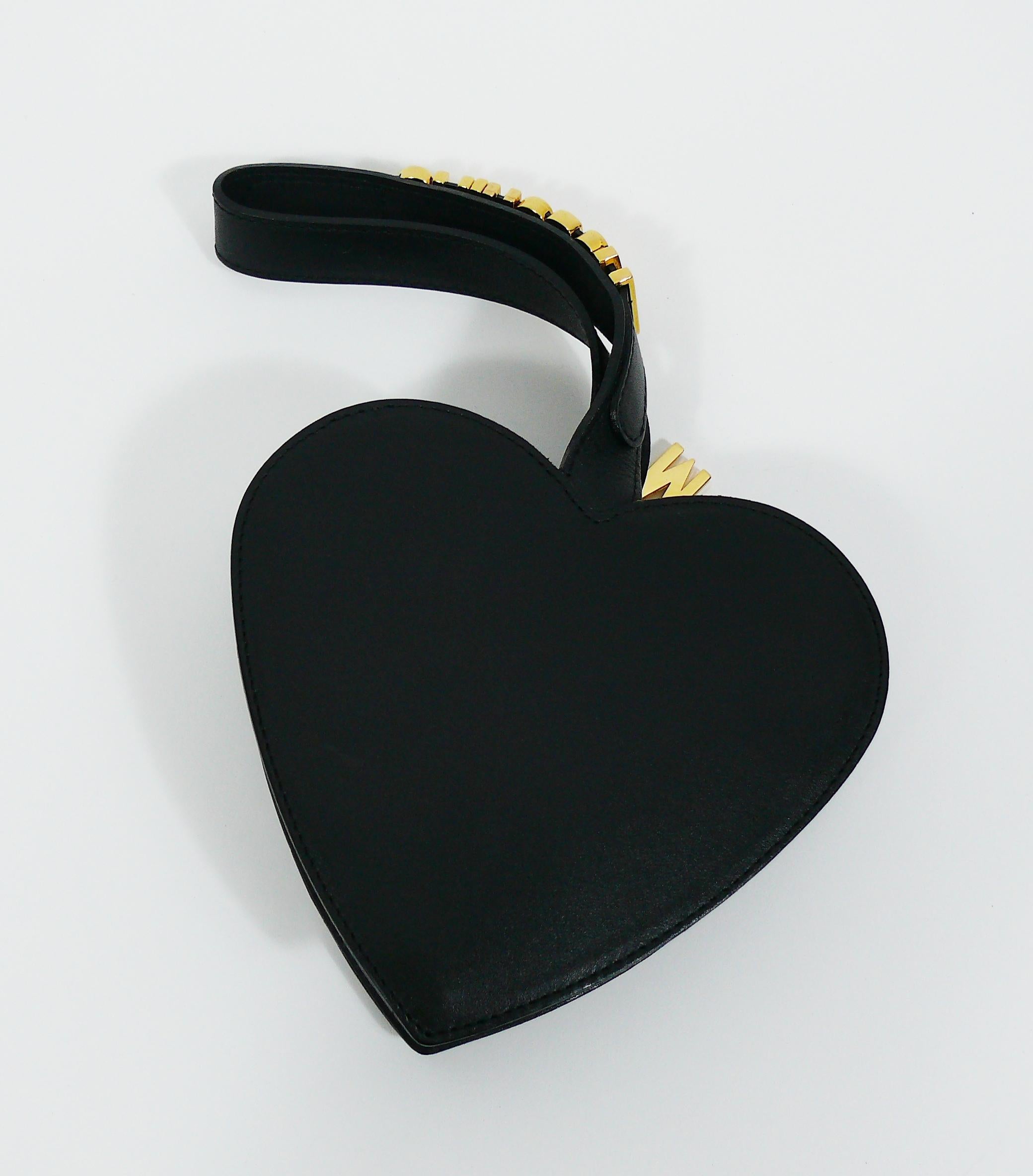 moschino heart wristlet