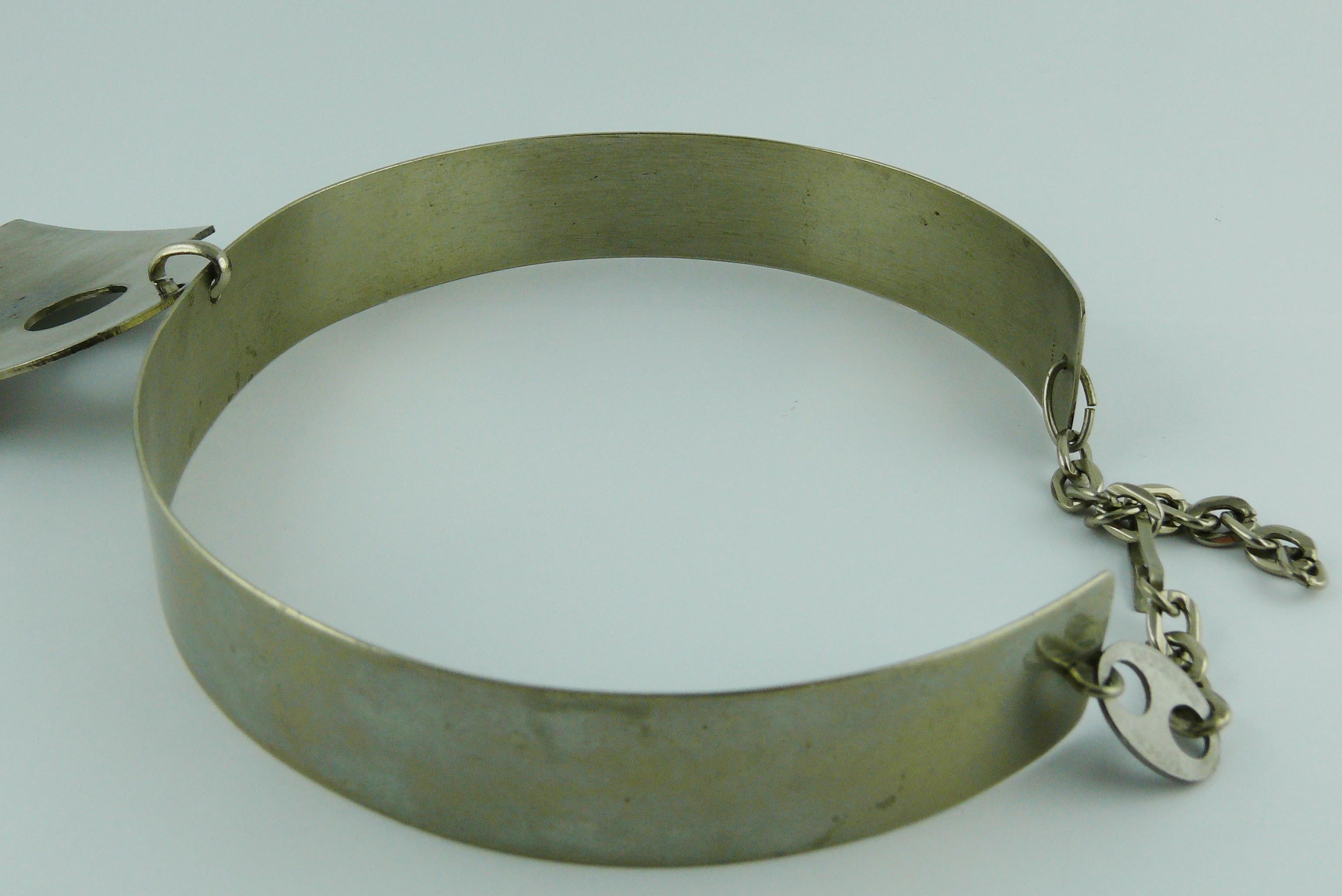 Paco Rabanne Vintage Modernist Dog Collar Necklace 5