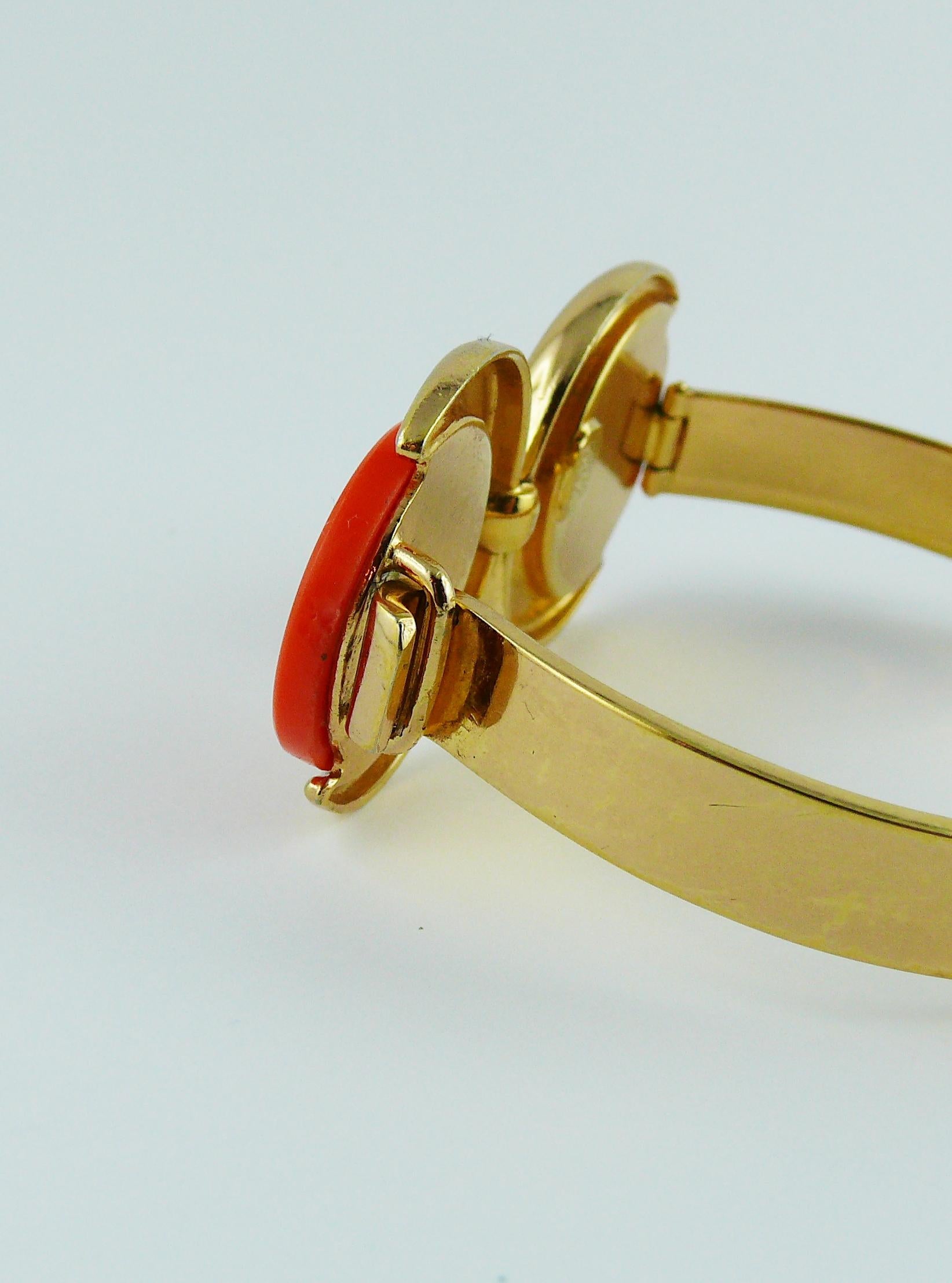 Christian Dior Vintage Space Age Disc Clamper Bracelet, 1972  4