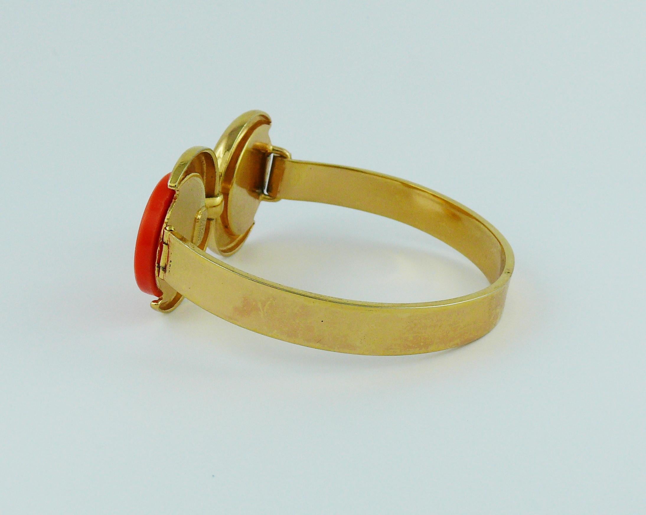 Christian Dior Vintage Space Age Disc Clamper Bracelet, 1972  1