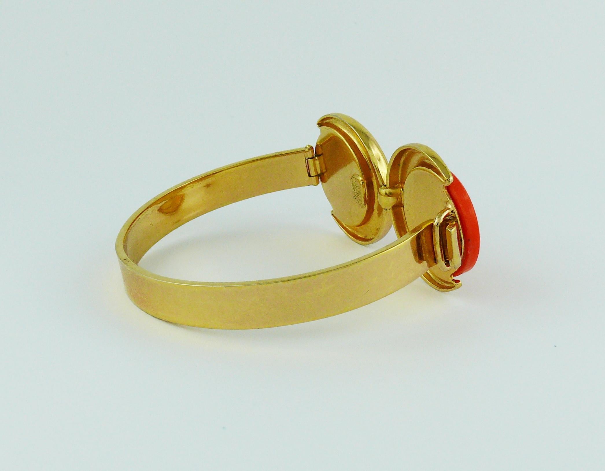 Christian Dior Vintage Space Age Disc Clamper Bracelet, 1972  3