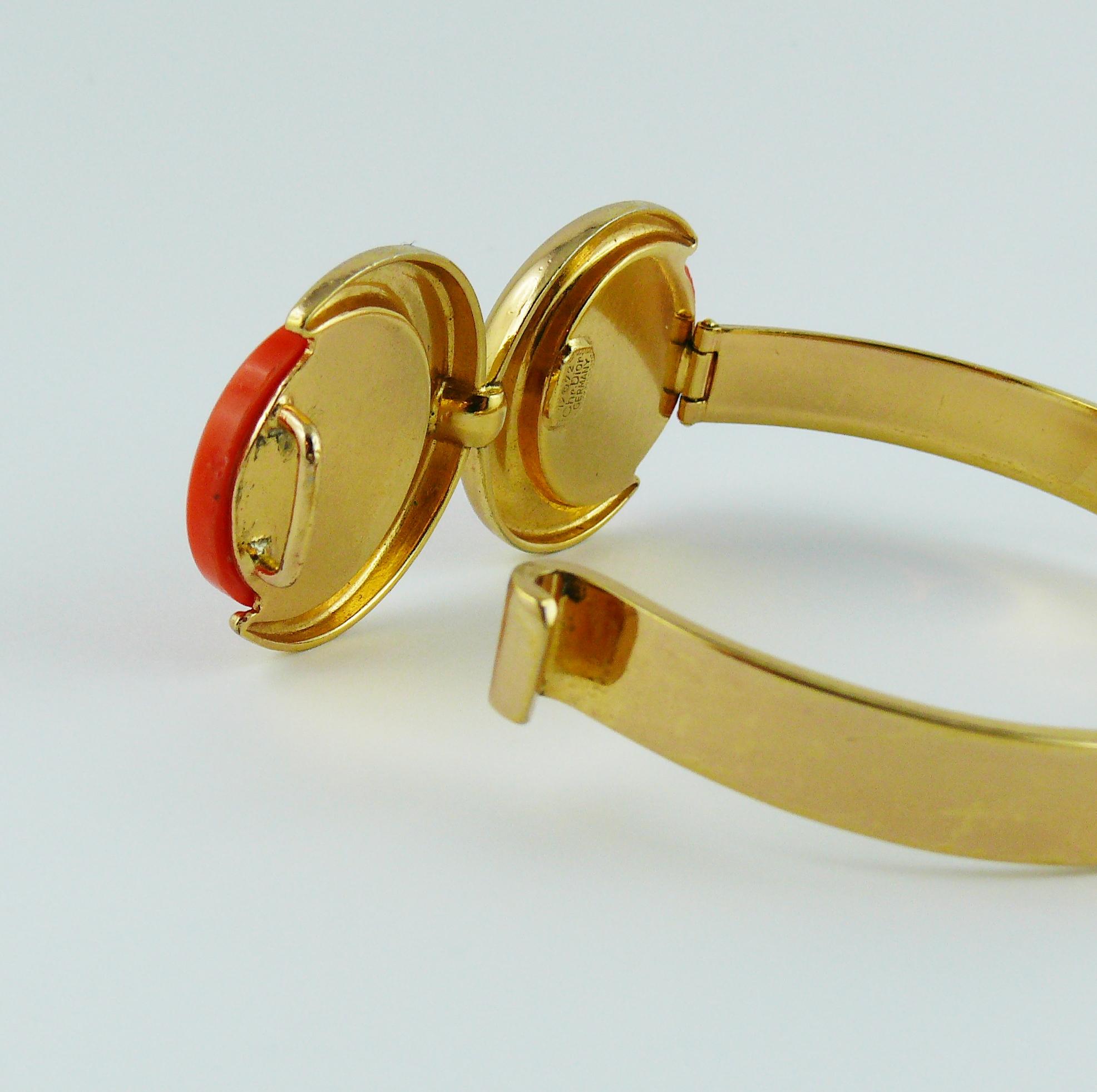 Christian Dior Vintage Space Age Disc Clamper Bracelet, 1972  5