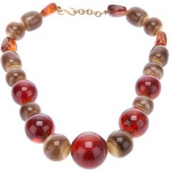 Yves Saint Laurent YSL Vintage 1970s Ball Necklace