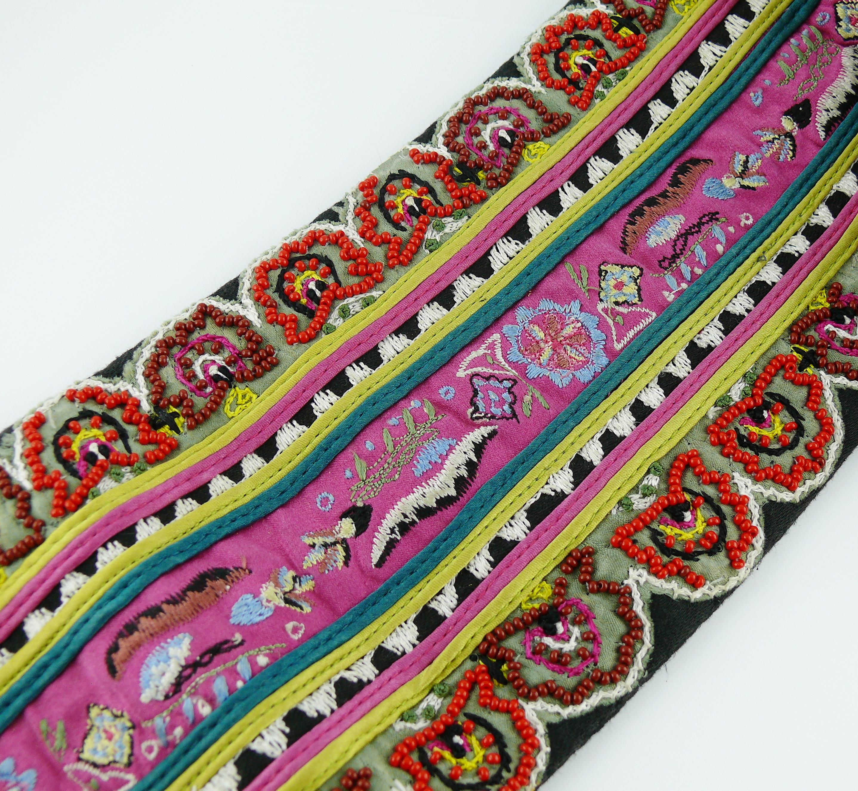 Christian Lacroix Vintage Ethnic Inspired Wide High Waist Belt 4