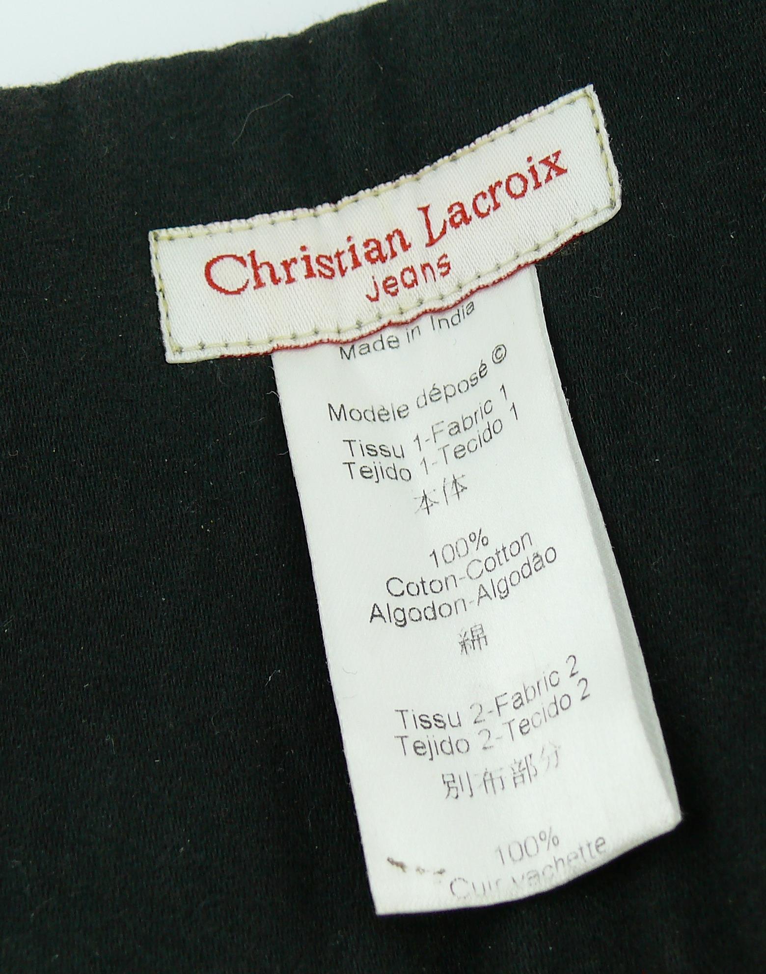 Christian Lacroix Vintage Ethnic Inspired Wide High Waist Belt 10