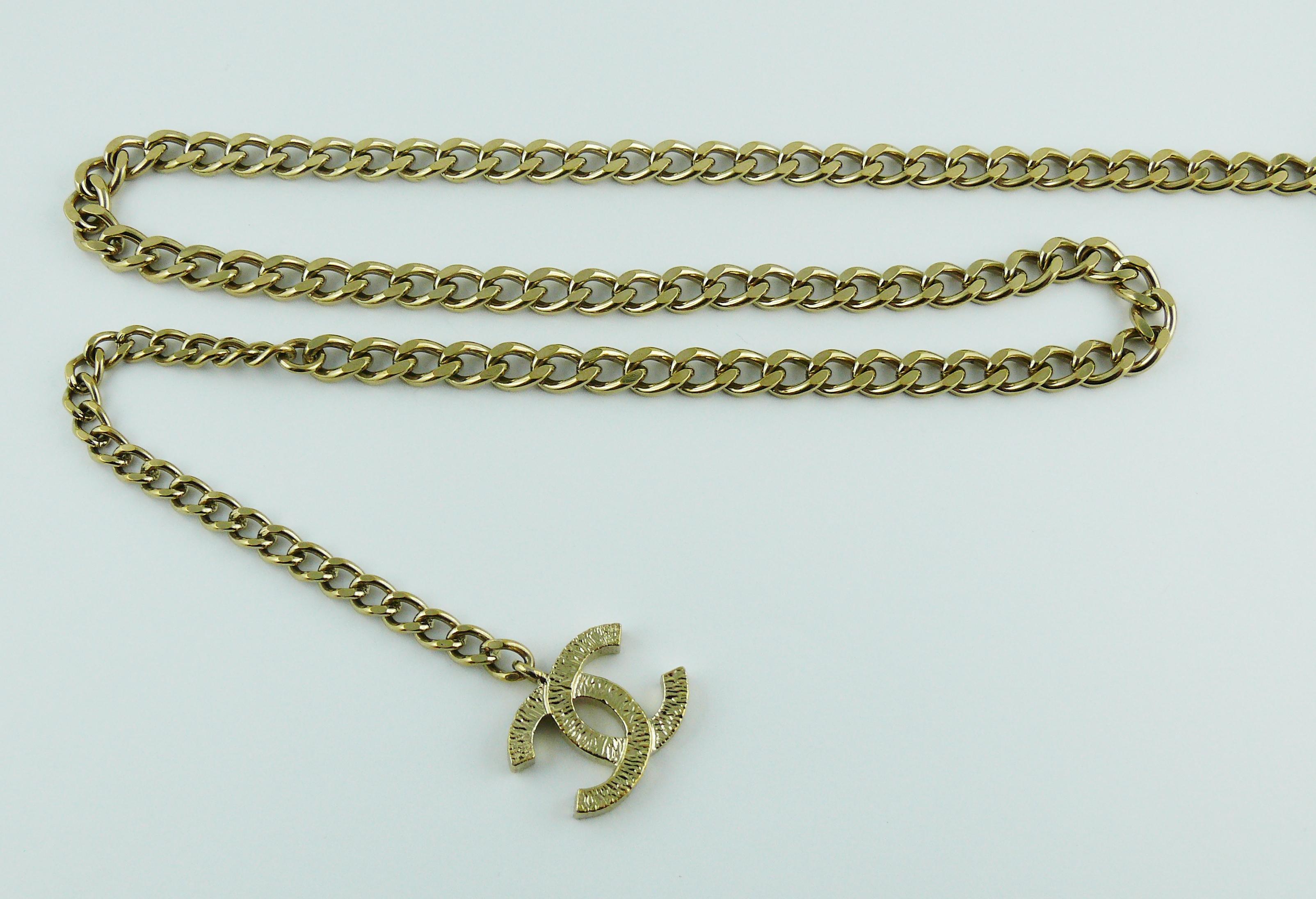 Chanel 2005 Clover and CC Chain Link Belt Necklace 10