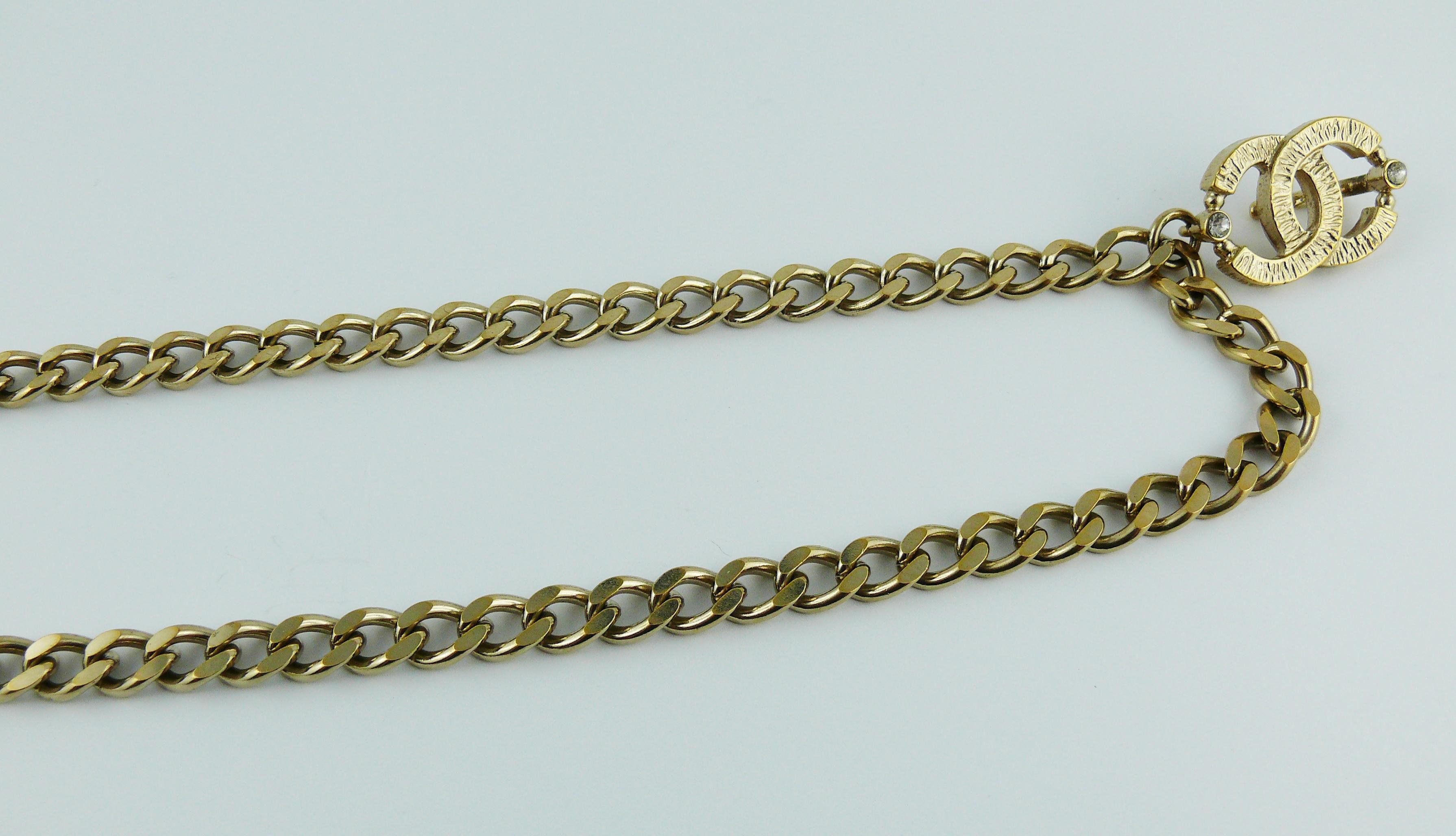 Women's Chanel 2005 Clover and CC Chain Link Belt Necklace