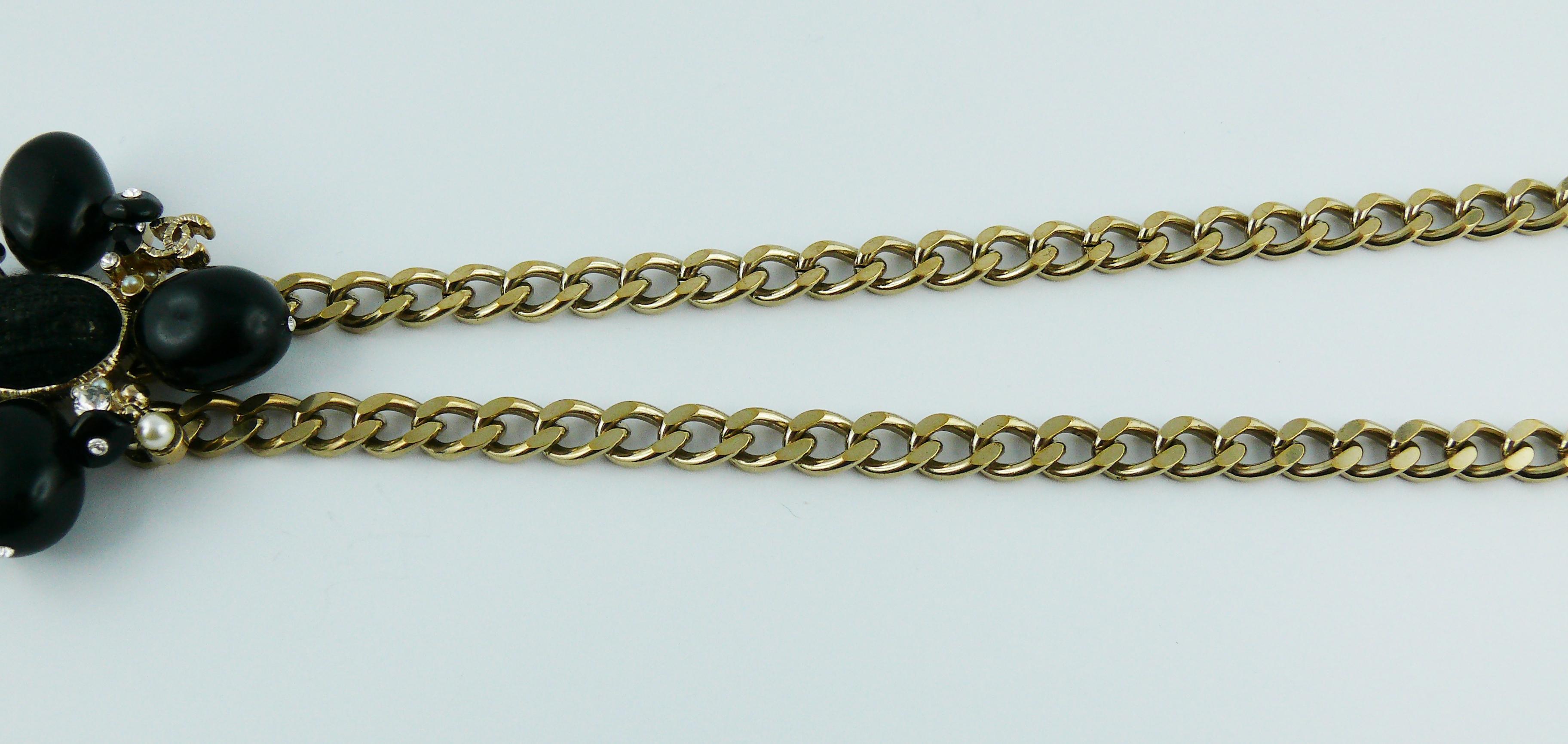 Chanel 2005 Clover and CC Chain Link Belt Necklace 1