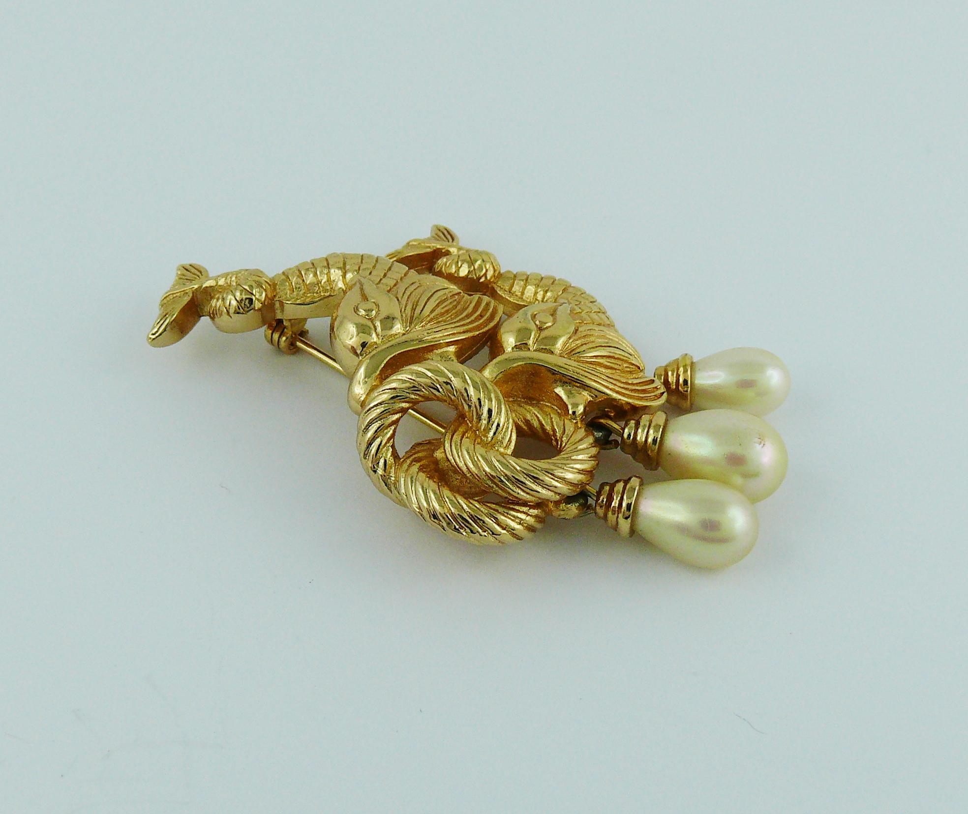 Christian Dior Vintage Dolphin Pearl Brooch at 1stDibs christian dior