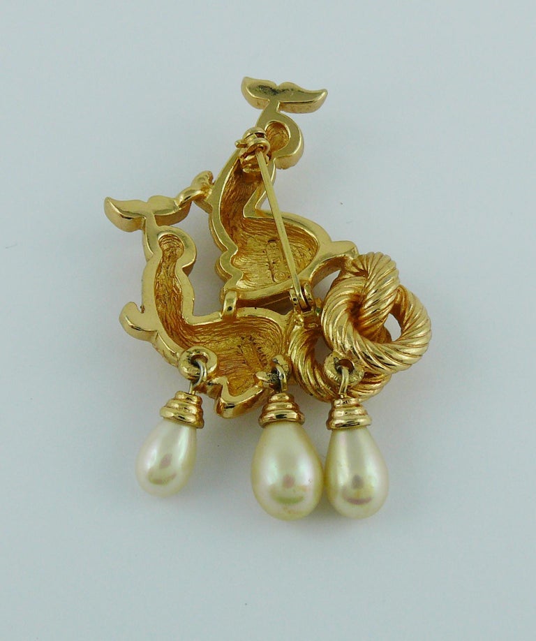 Christian Dior Vintage Dolphin Pearl Brooch at 1stDibs chr dior germany
